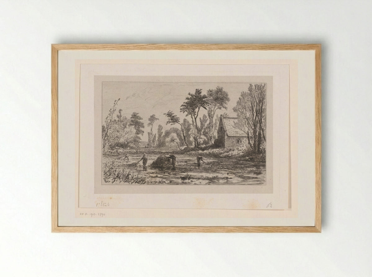 Wieroogst bij Veules - Carel Nicolaas Storm van 's-Gravesande - Framed Print Wood