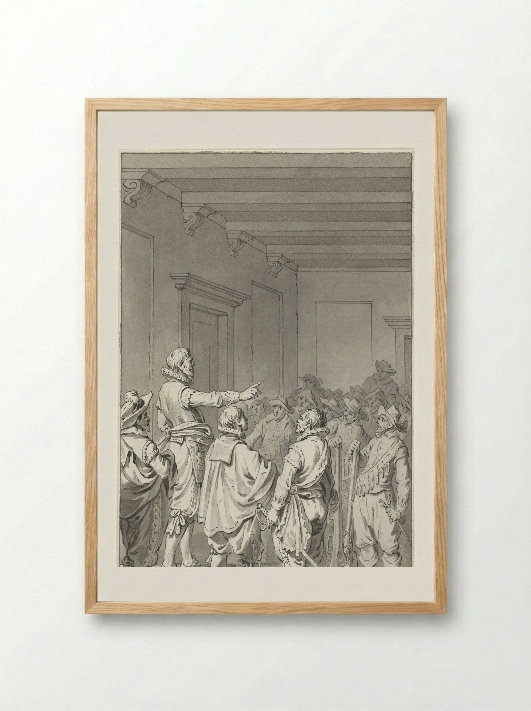 Wigbold Ripperda Addressing the Citizens and Militia of Haarlem, December 1572 - Jacobus Buys - Framed Print Wood