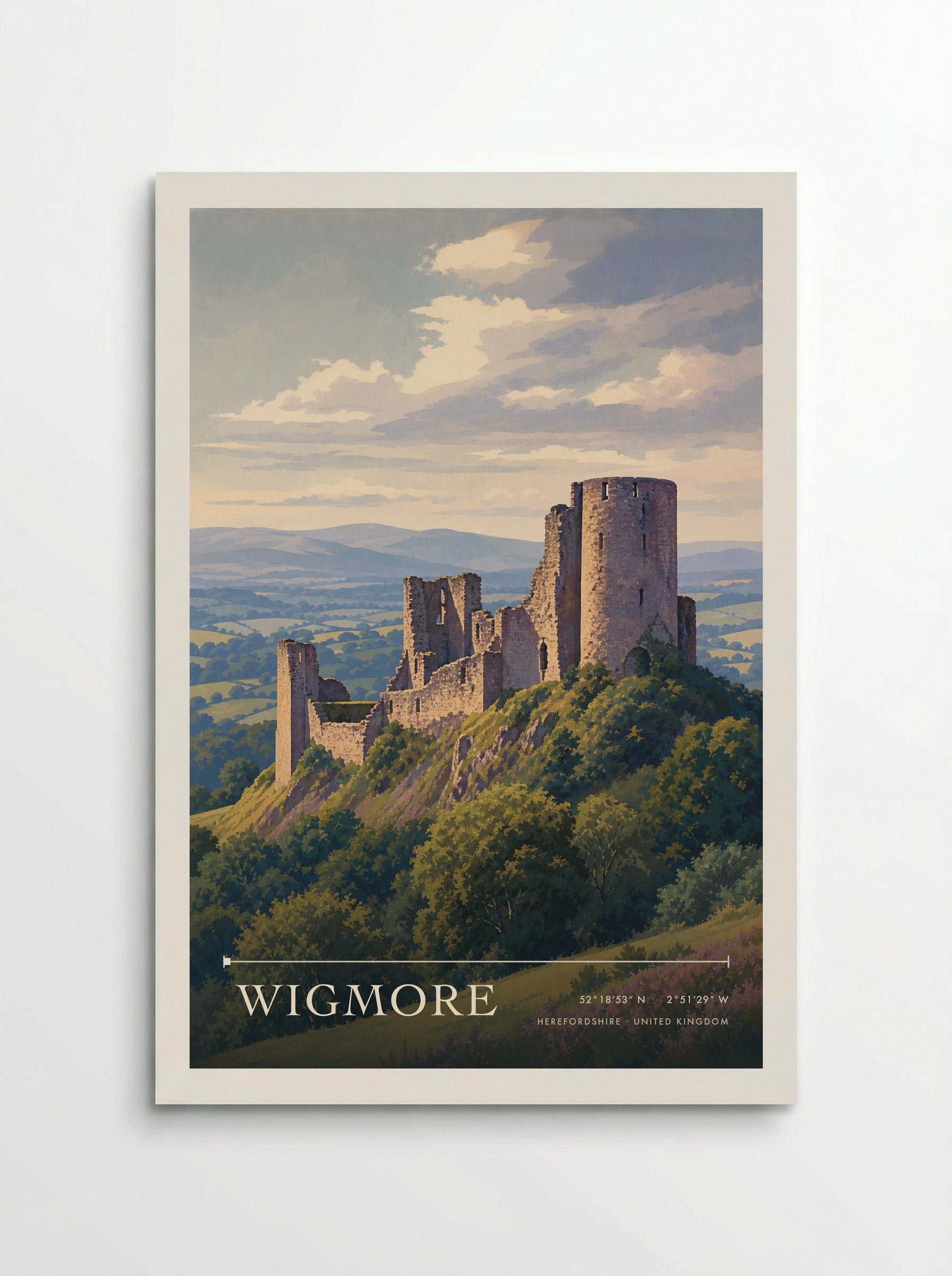 Wigmore Herefordshire United Kingdom Travel Poster - Poster