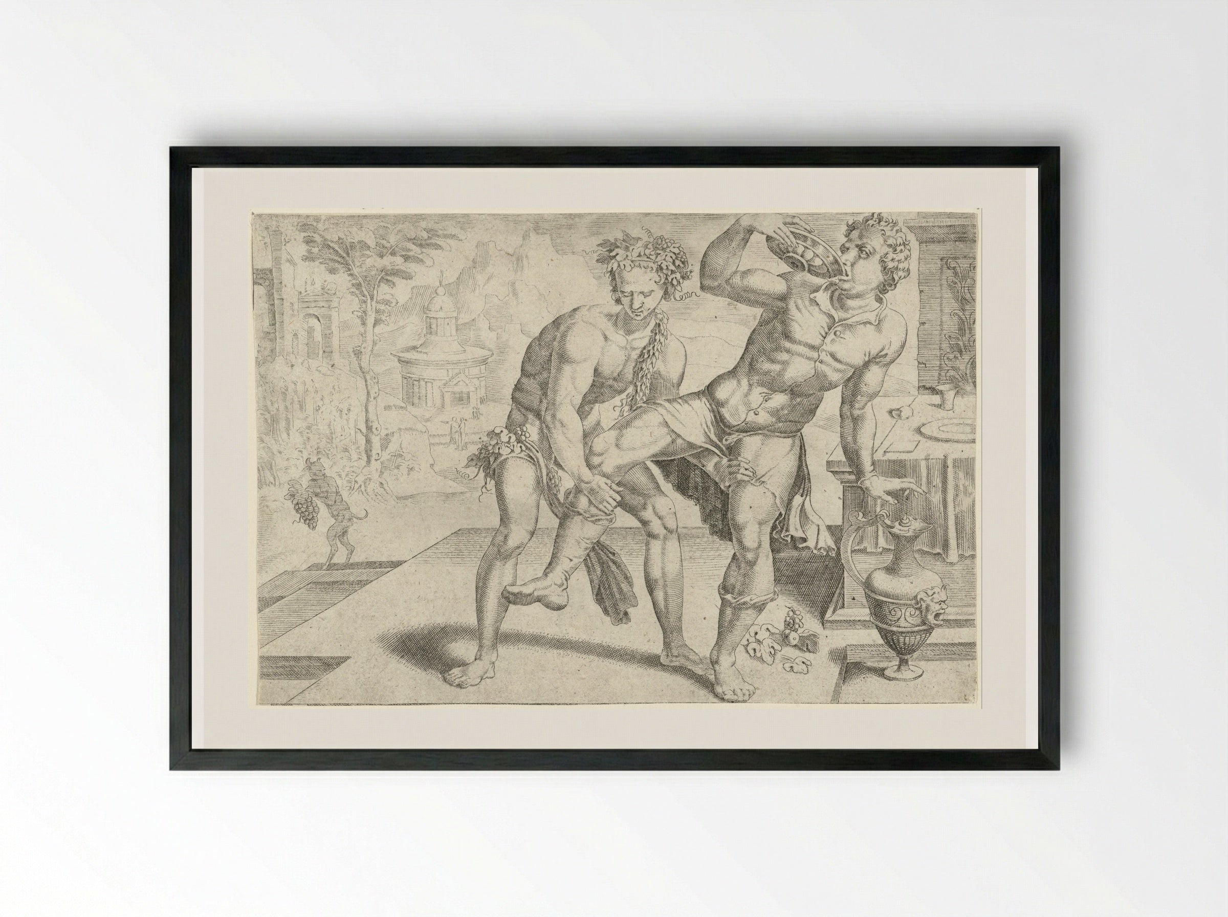 Wijn brengt de mens uit balans - Dirck Volckertsz. Coornhert - Framed Print Black
