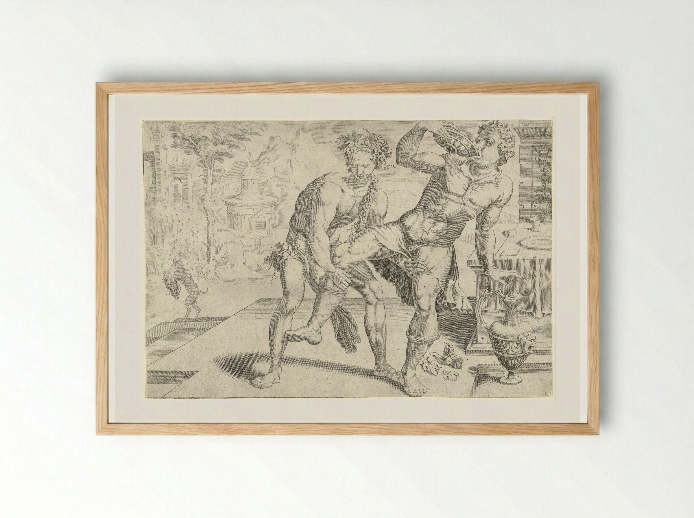 Wijn brengt de mens uit balans - Dirck Volckertsz. Coornhert - Framed Print Wood