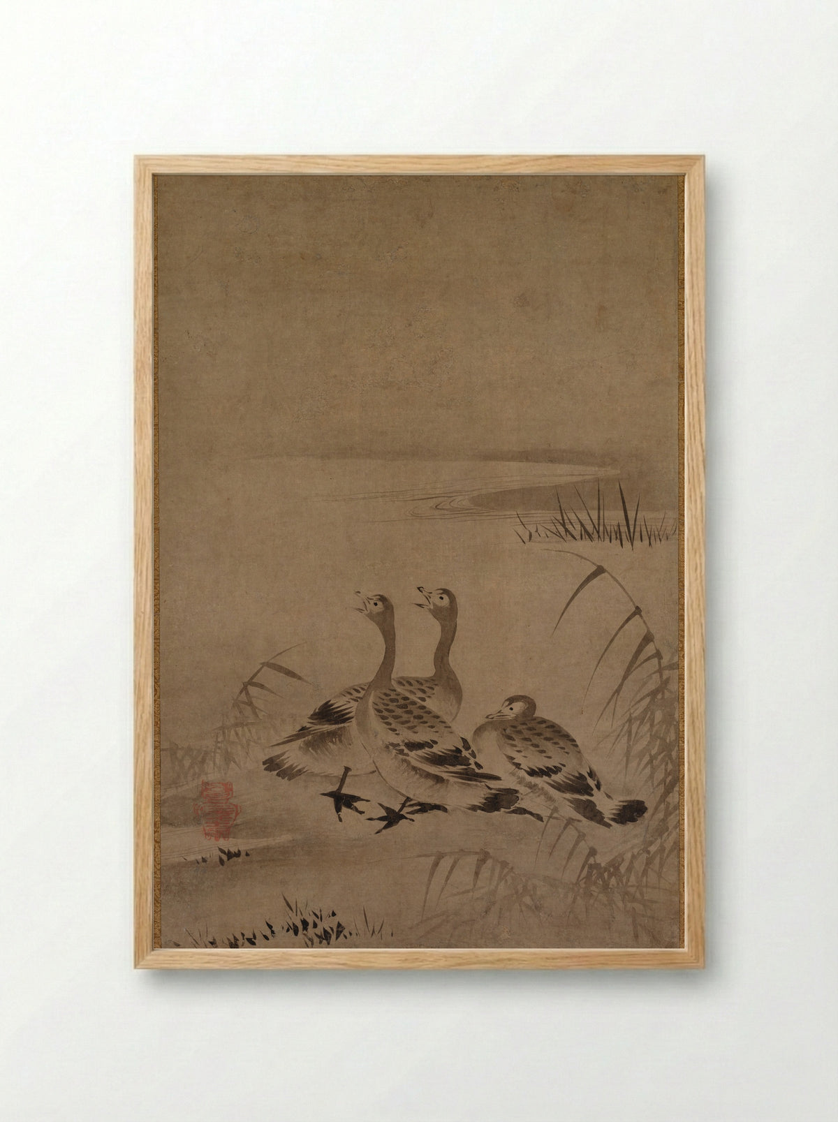 Wild Geese - Chōkichi - Framed Print Wood