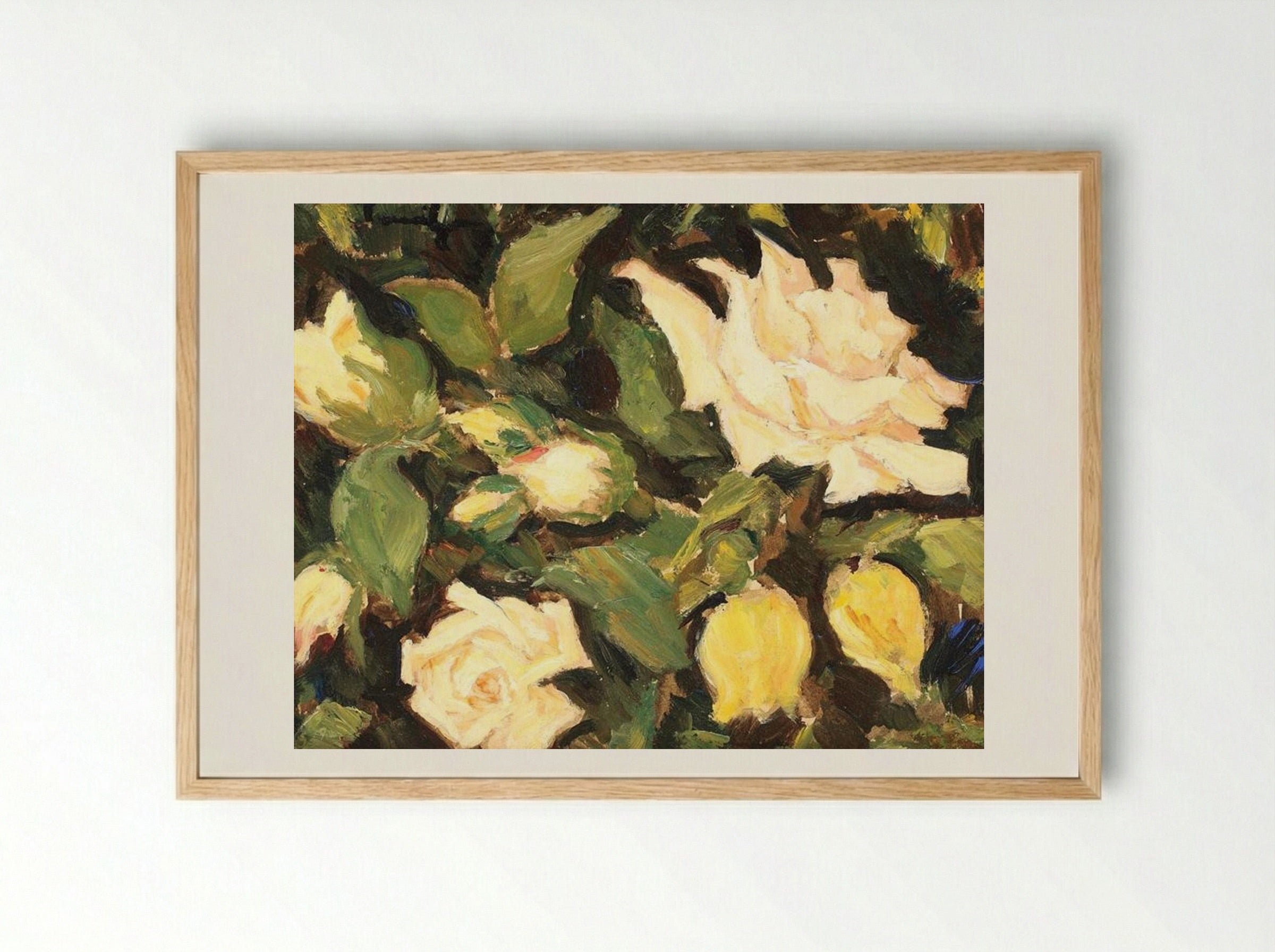 Wild Roses - Nicolae Tonitza - Framed Print Wood