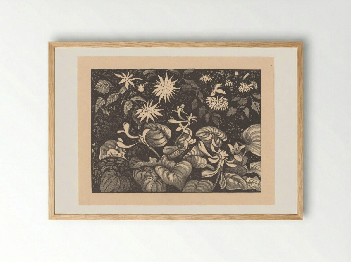 Wilde planten en bloemen - Theo van Hoytema - Framed Print Wood