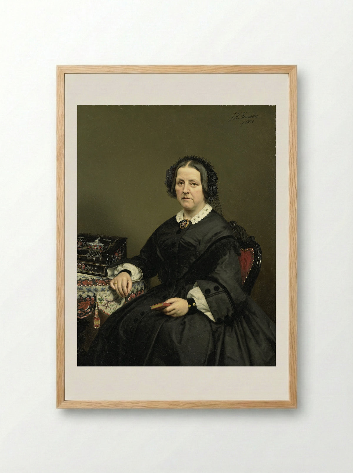 Wilhelmina Margaretha van den Bosch - Johan Heinrich Neuman - Framed Print Wood