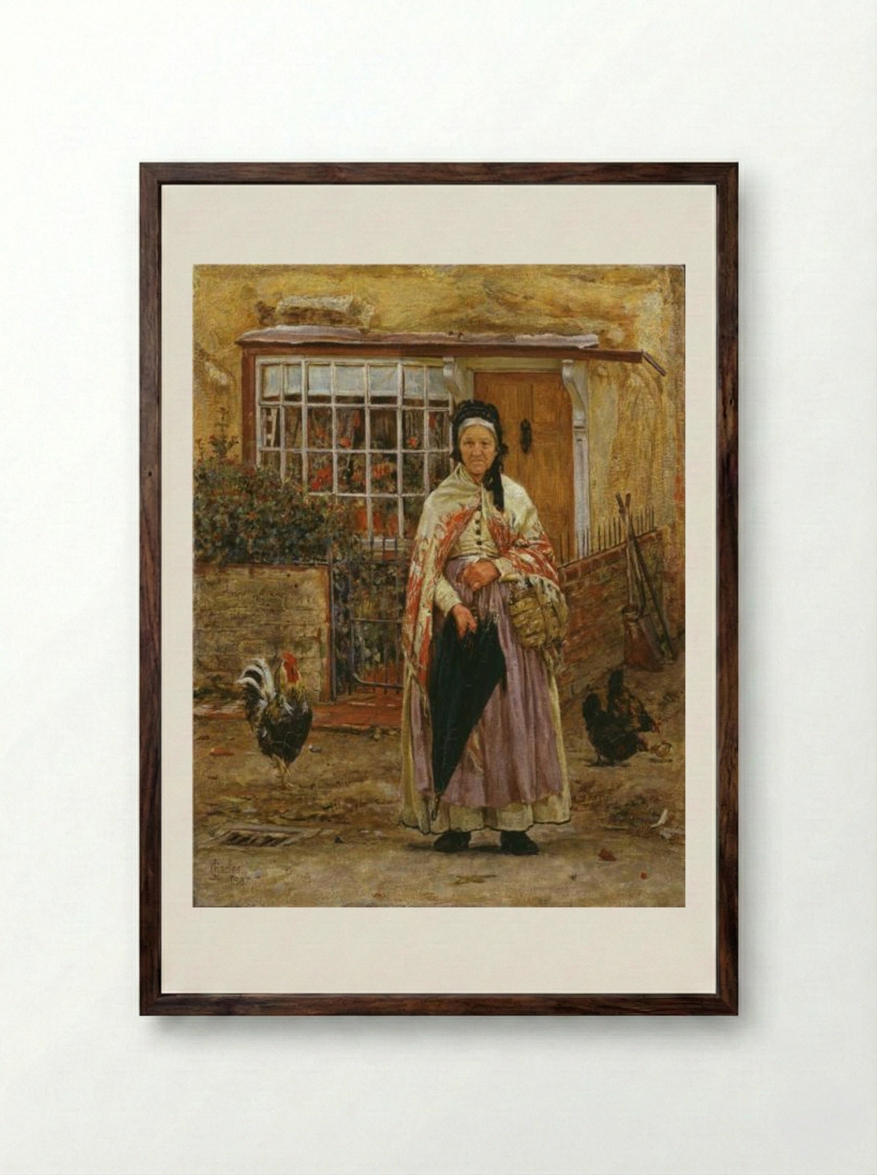Will It Rain? - James Charles - Framed Print Dark Wood