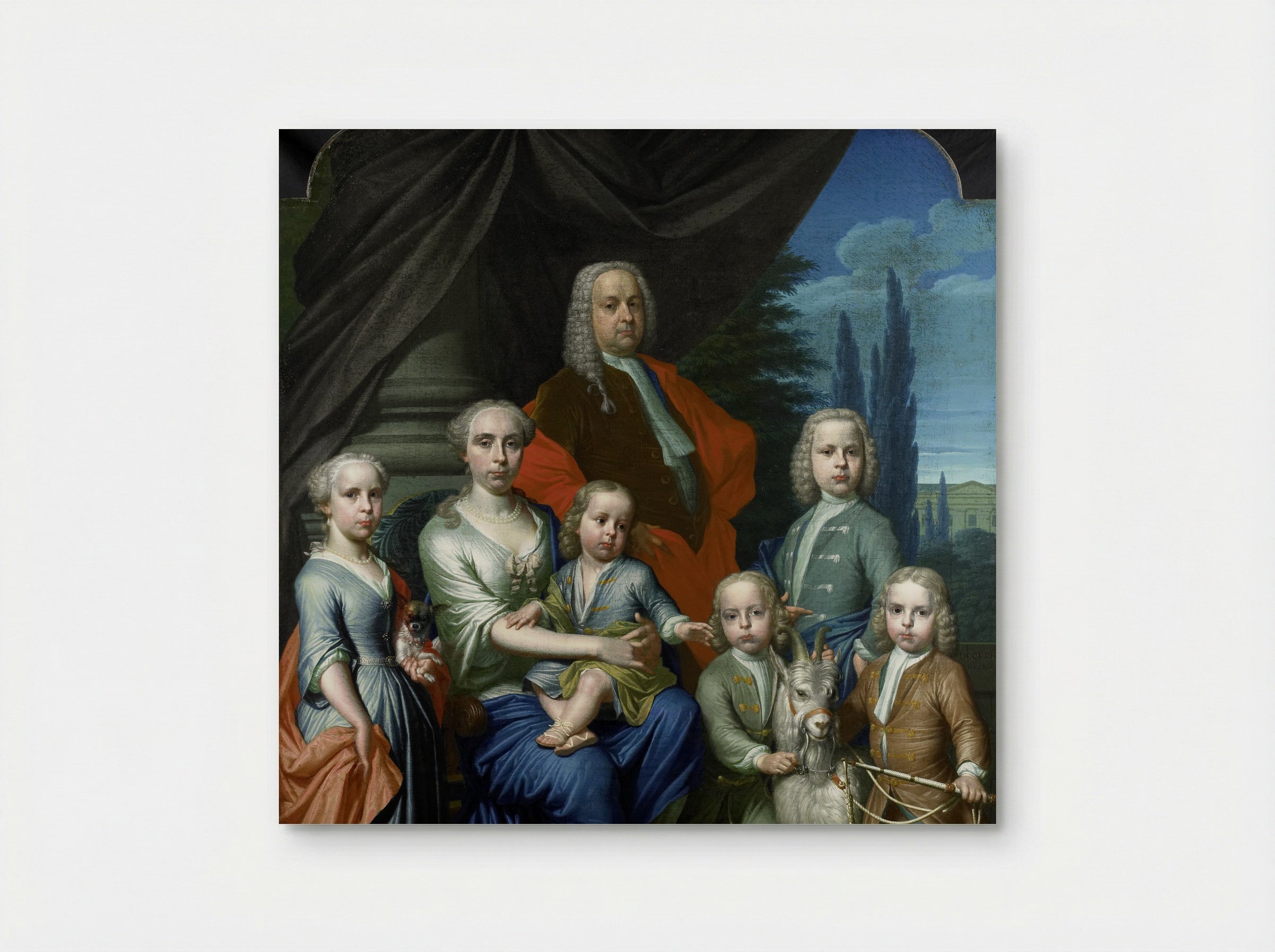 Willem Philip Kops with his Wife and Children - Frans Decker - Poster