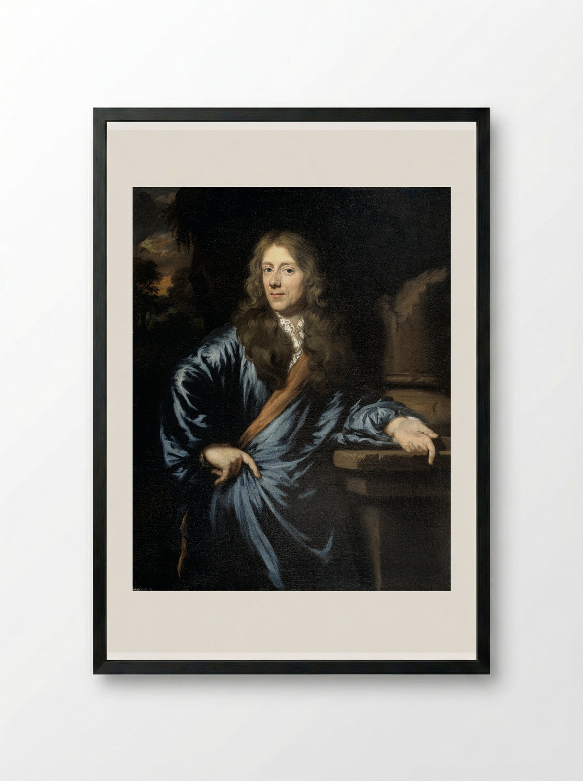 Willem Pottey (1666-94), Advocaat en rekenmeester-generaal te Vlissingen - Nicolaes Maes - Framed Print Black