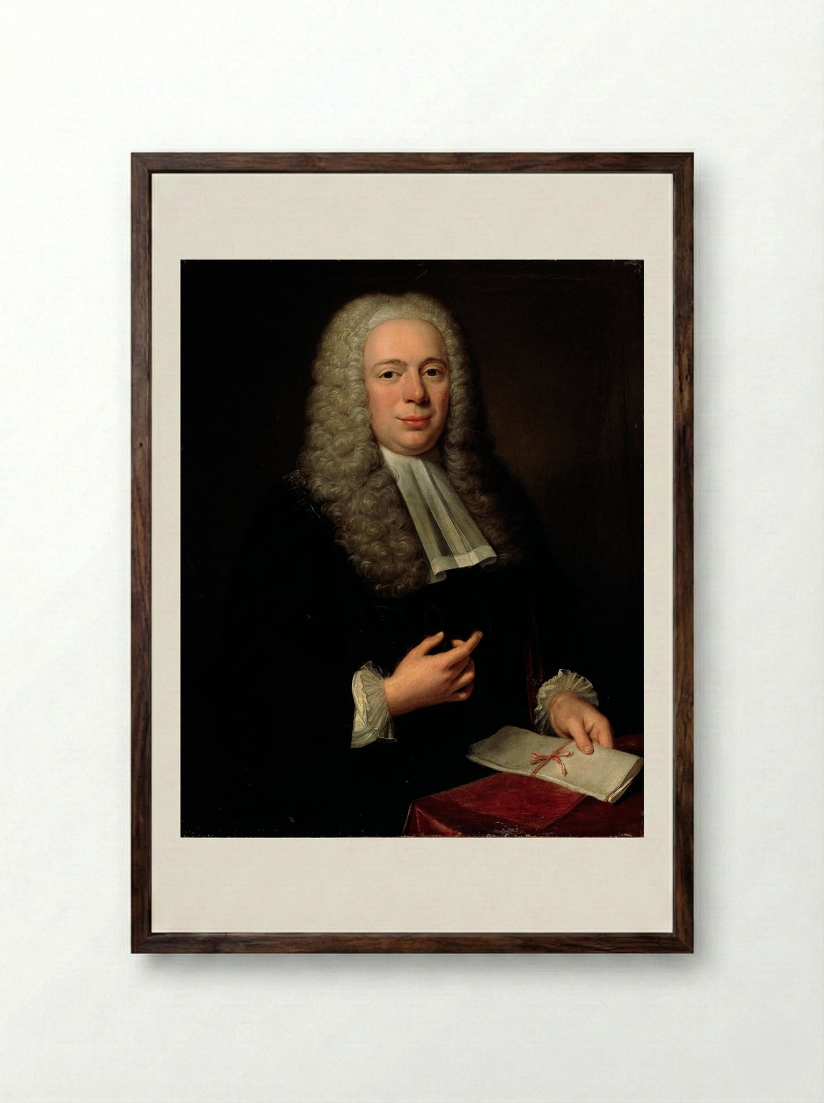 Willem Sautijn (1703-1743), Schepen van Amsterdam - Jean Fournier - Framed Print Dark Wood