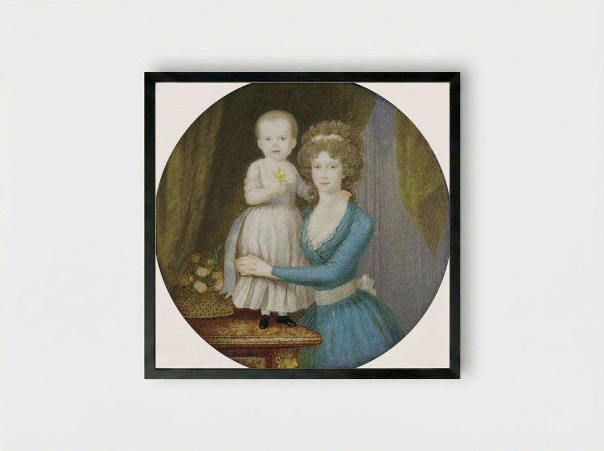 Willem V, Prince of Orange-Nassau and Family - Pieter le Sage - Framed Print Black