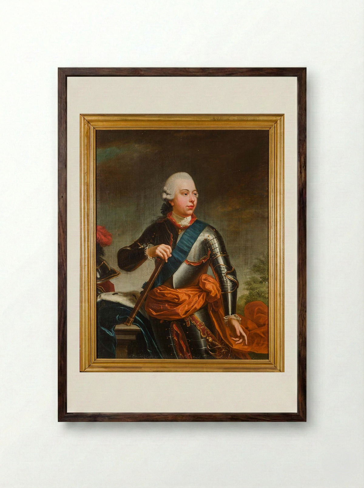 Willem V, Prince of Orange-Nassau - Benjamin Samuel Bolomey - Framed Print Dark Wood