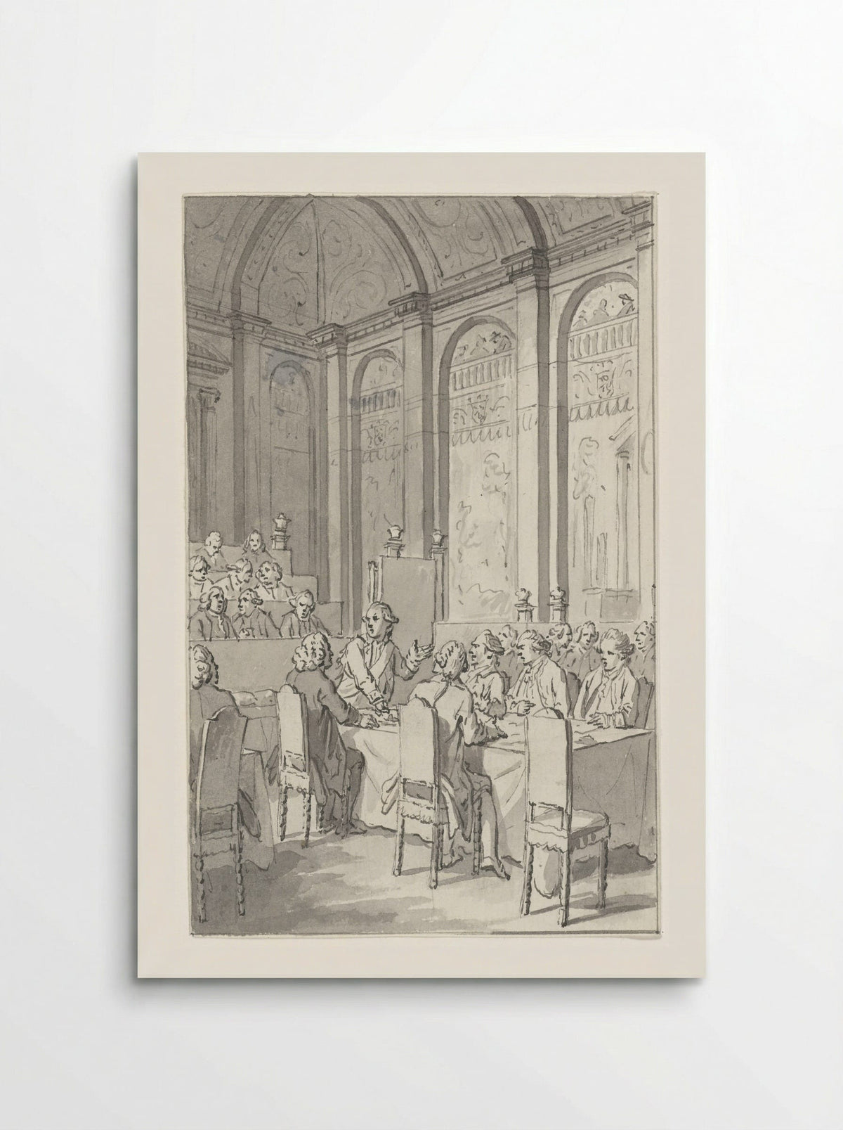 Willem V toont de papieren van Laurens - Jacobus Buys - Poster