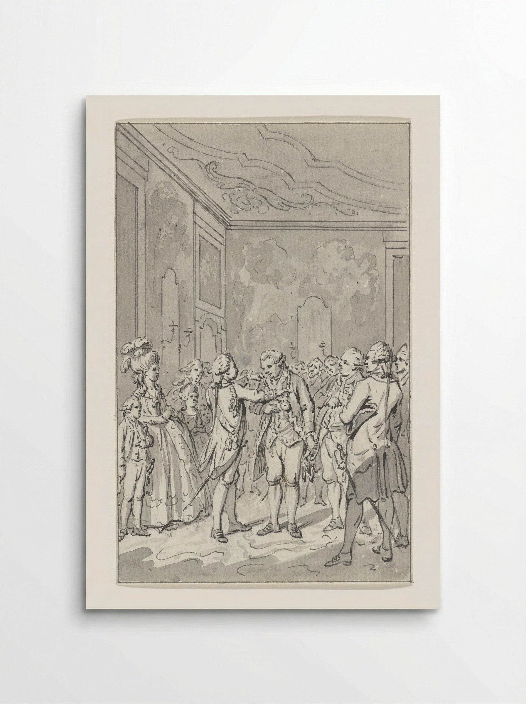 Willem V vereert de helden van de zeeslag bij Doggersbank - Jacobus Buys - Poster