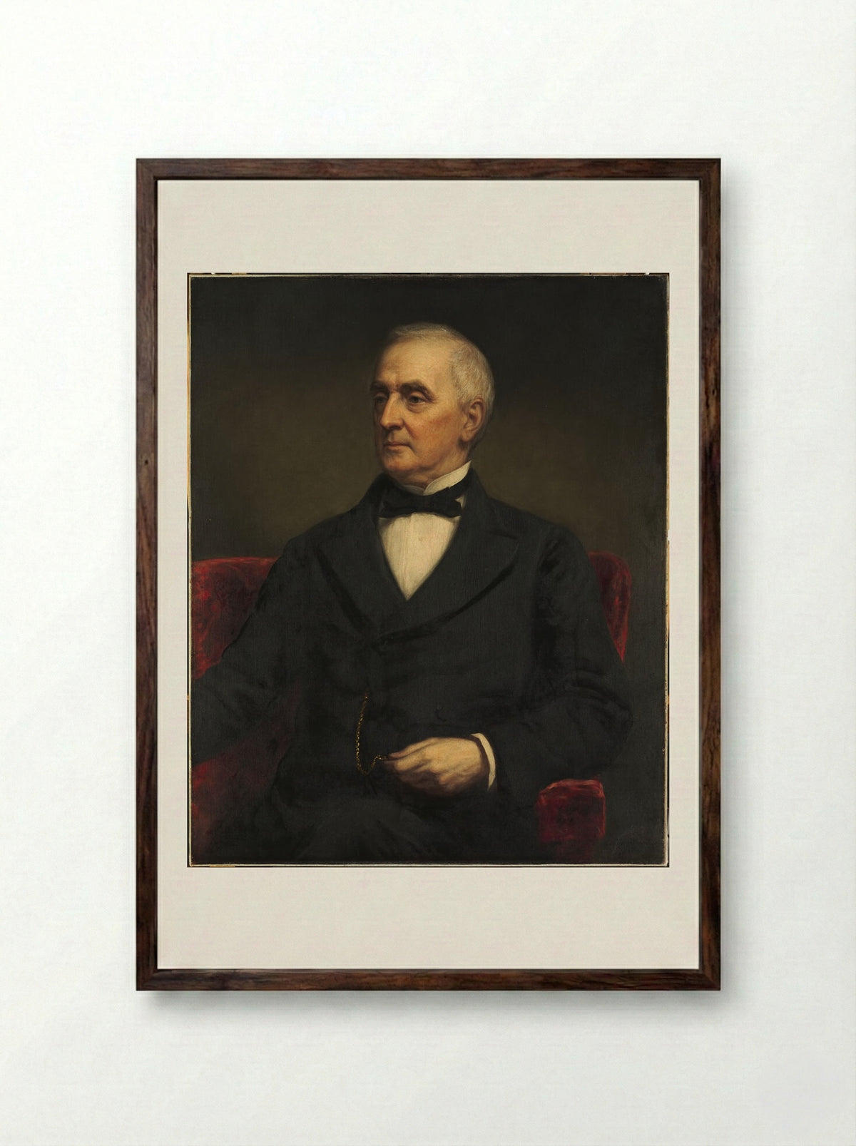 William Amory (1804-1888) - Daniel Huntington - Framed Print Dark Wood