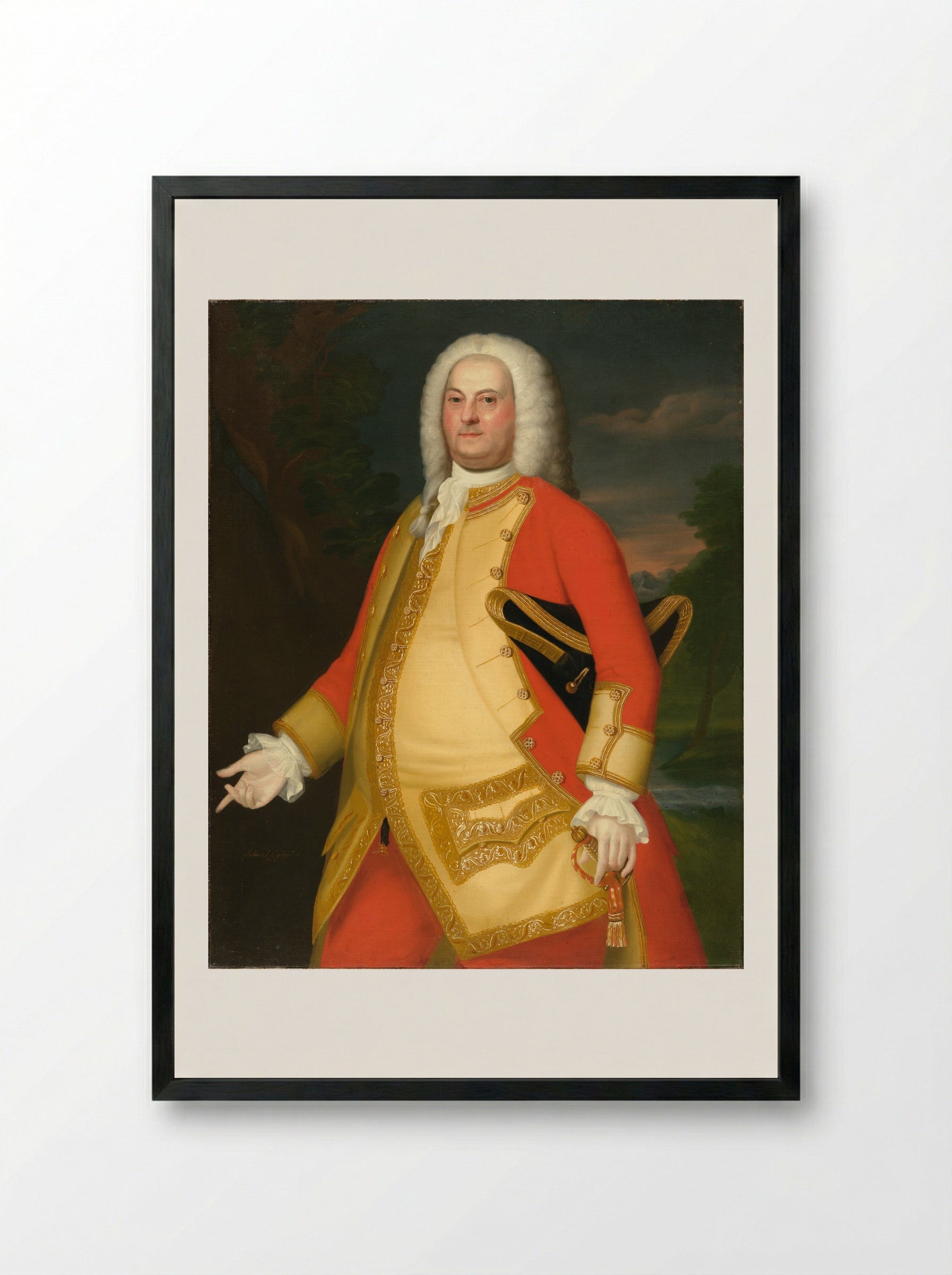 William Brattle - John Singleton Copley - Framed Print Black