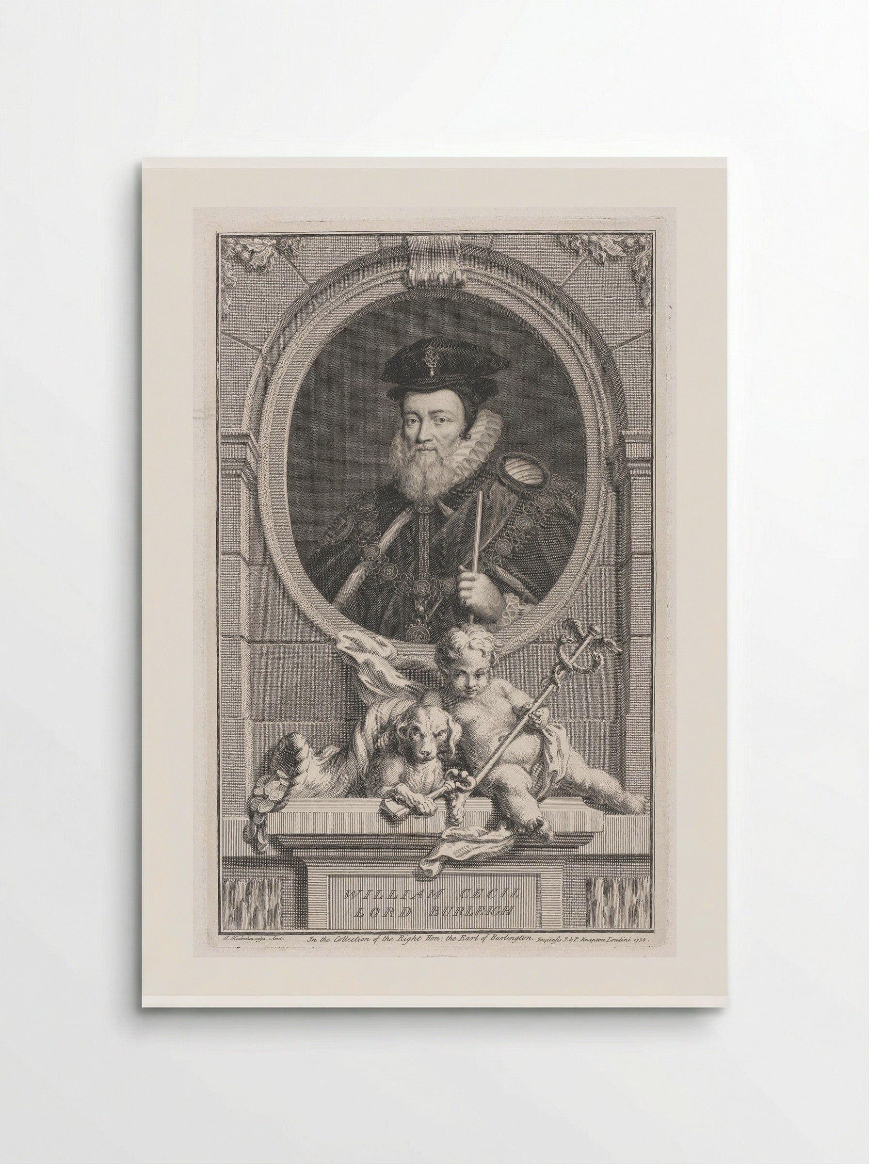 William Cecil, 1st Baron Burghley - Jacobus Houbraken - Poster