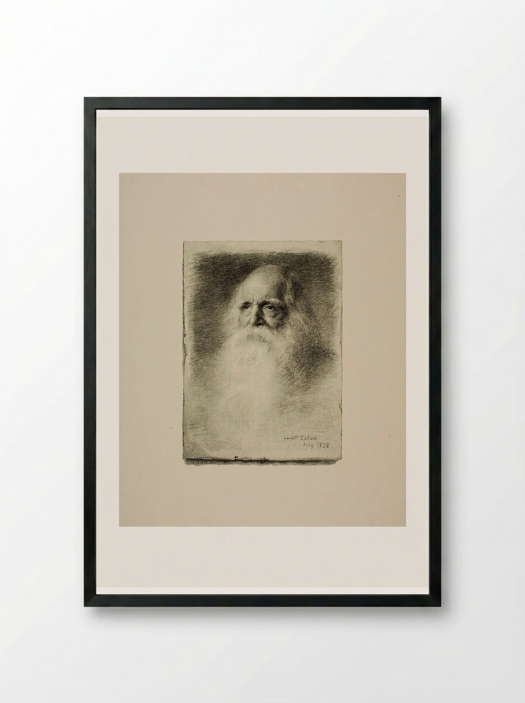 William Cullen Bryant - Timothy Cole - Framed Print Black