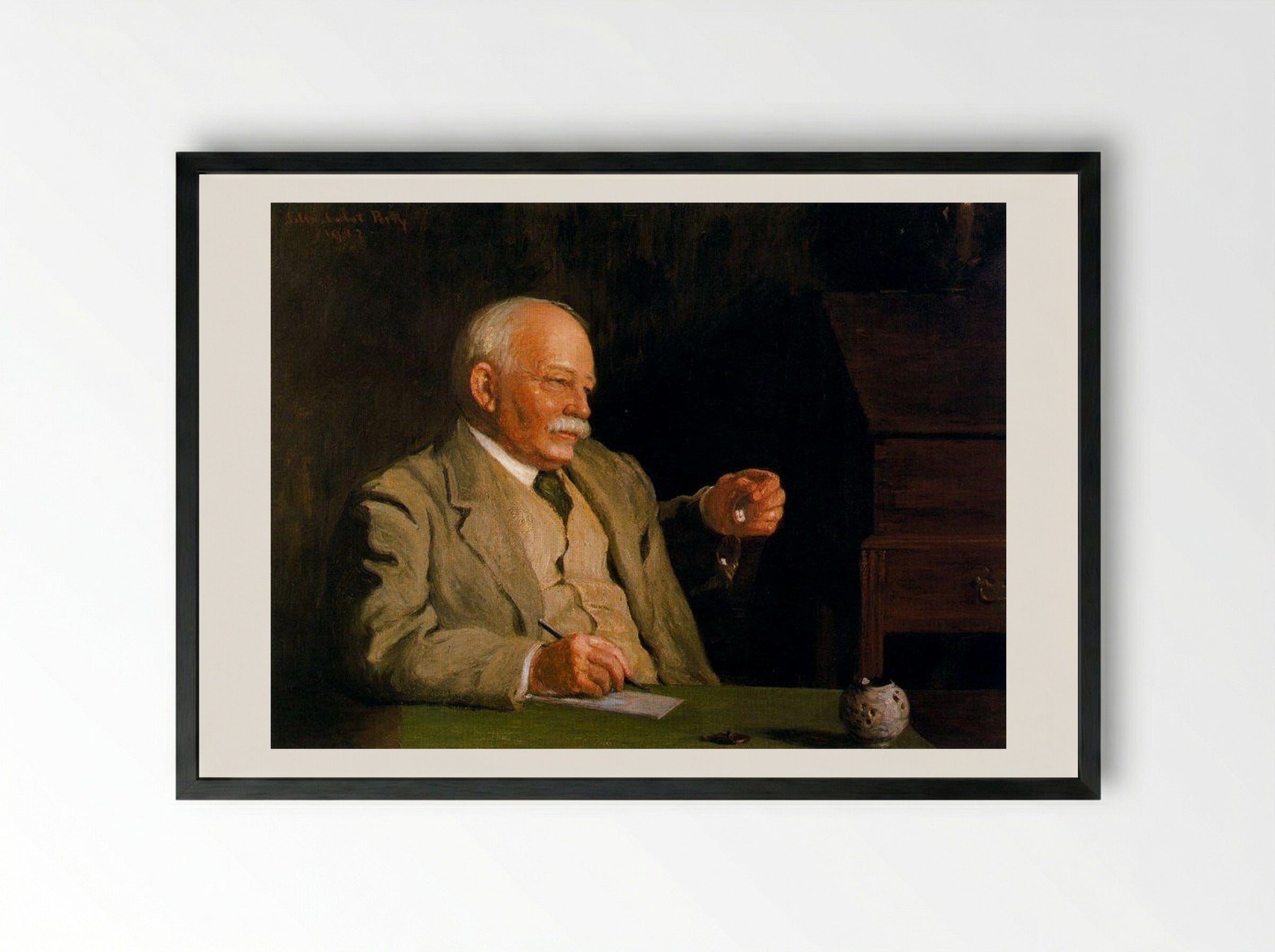 William Dean Howells - Lilla Cabot Perry - Framed Print Black