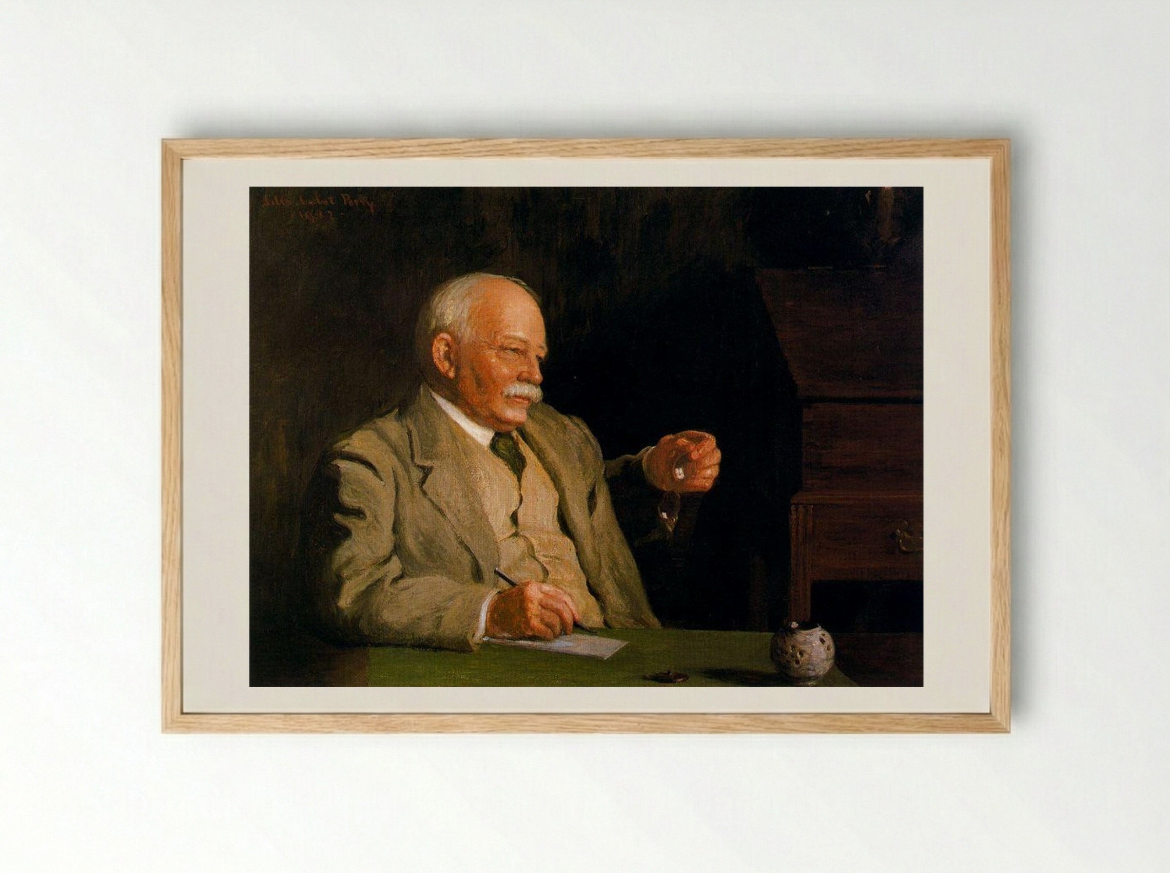 William Dean Howells - Lilla Cabot Perry - Framed Print Wood