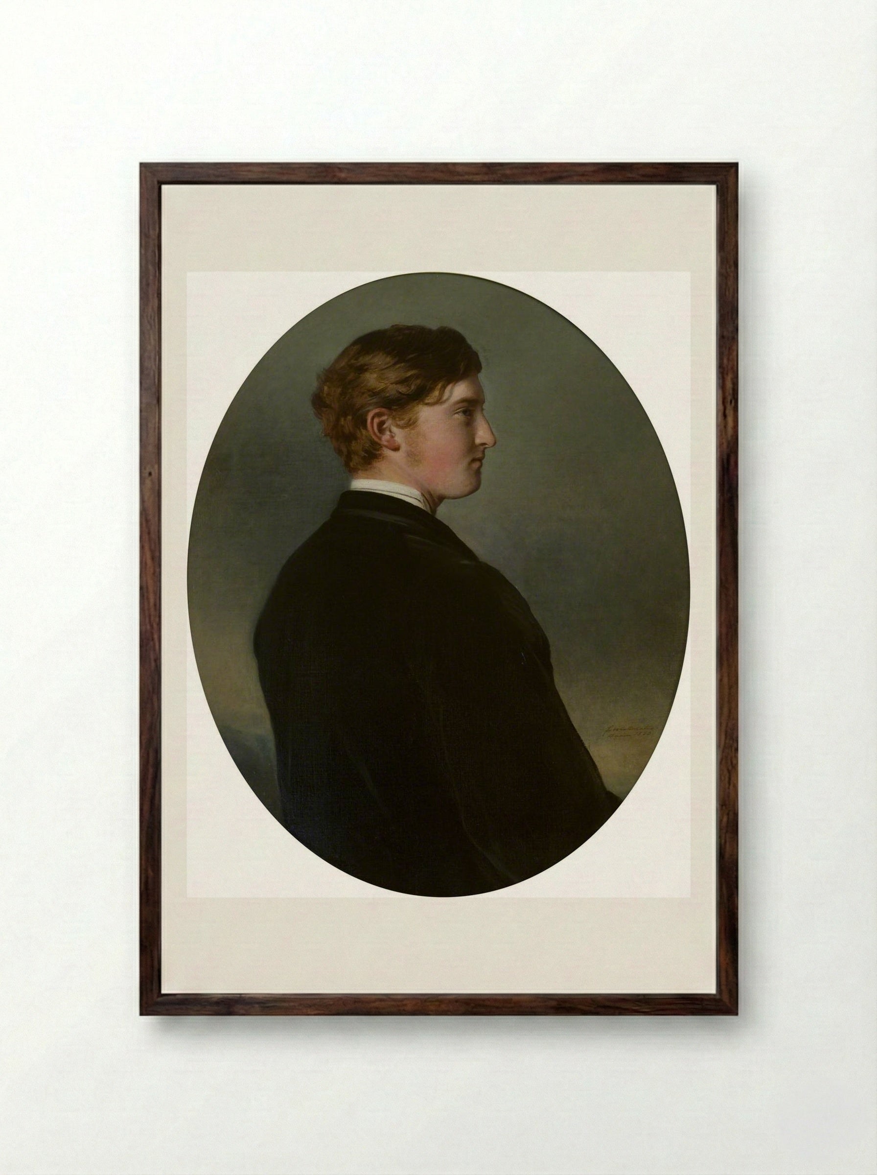 William Douglas Hamilton, 12th Duke of Hamilton - Franz Xaver Winterhalter - Framed Print Dark Wood