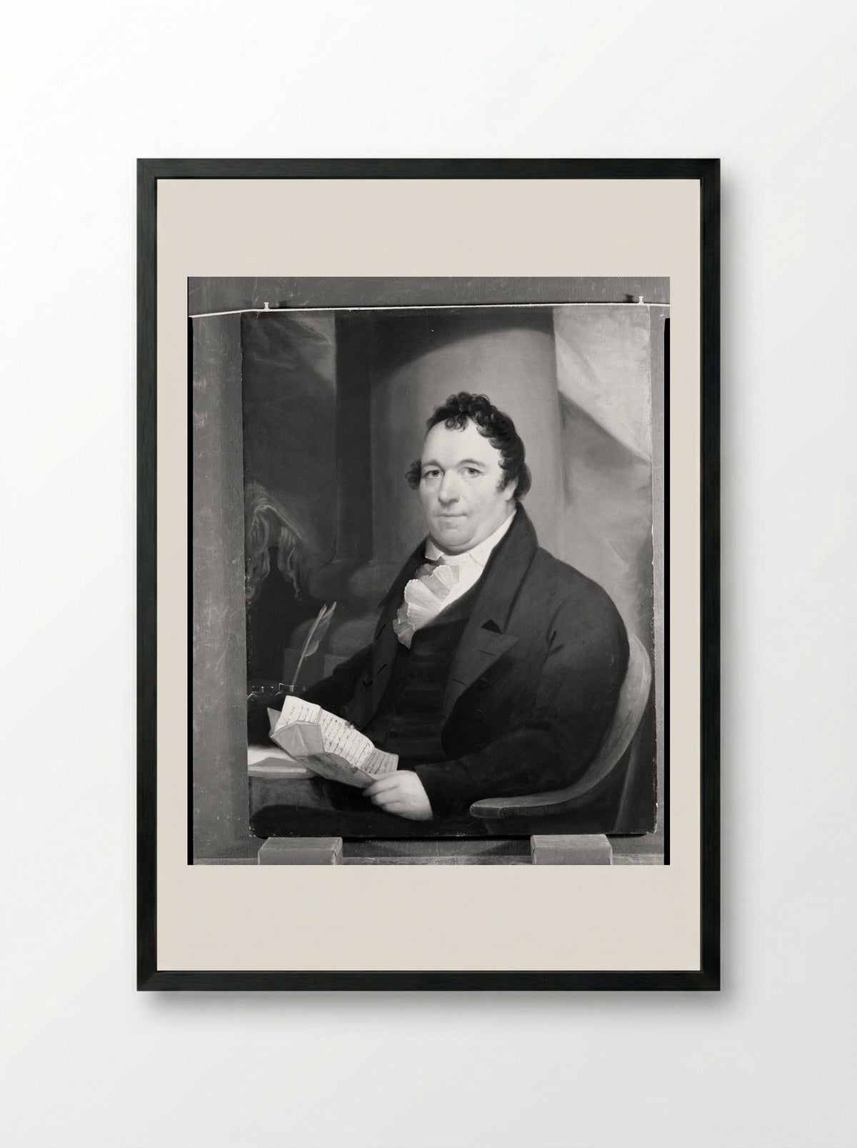 William James (1771-1832) - Ezra Ames - Framed Print Black