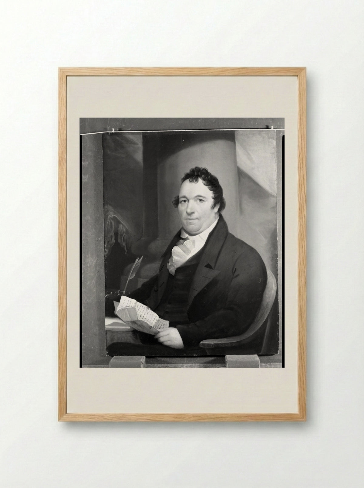 William James (1771-1832) - Ezra Ames - Framed Print Wood