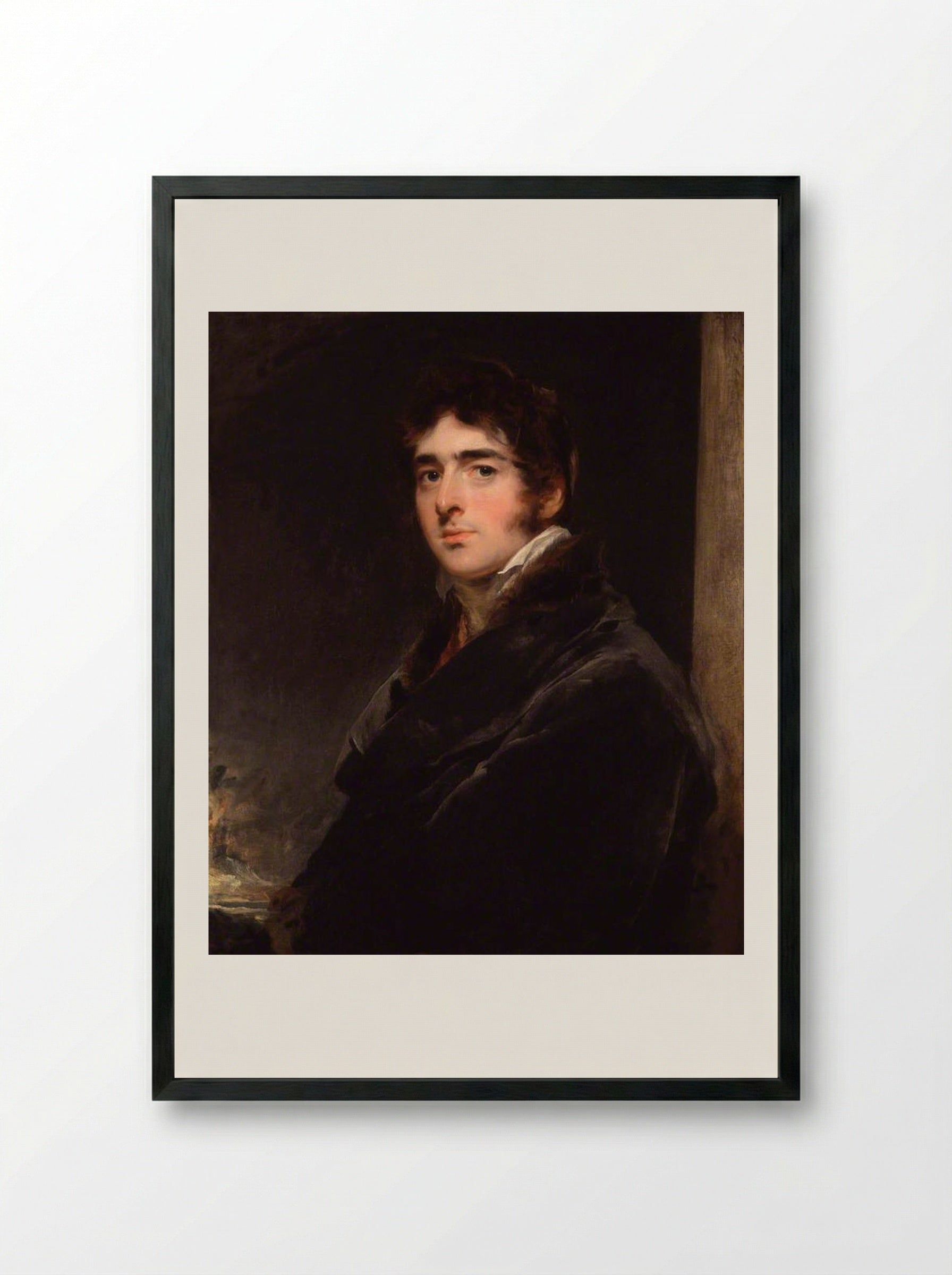 William Lamb, 2nd Viscount Melbourne - Sir Thomas Lawrence - Framed Print Black