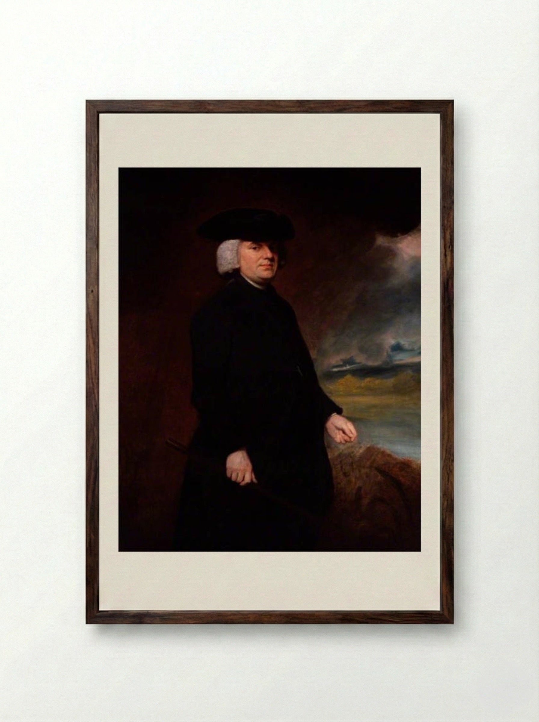 William Paley - George Romney - Framed Print Dark Wood
