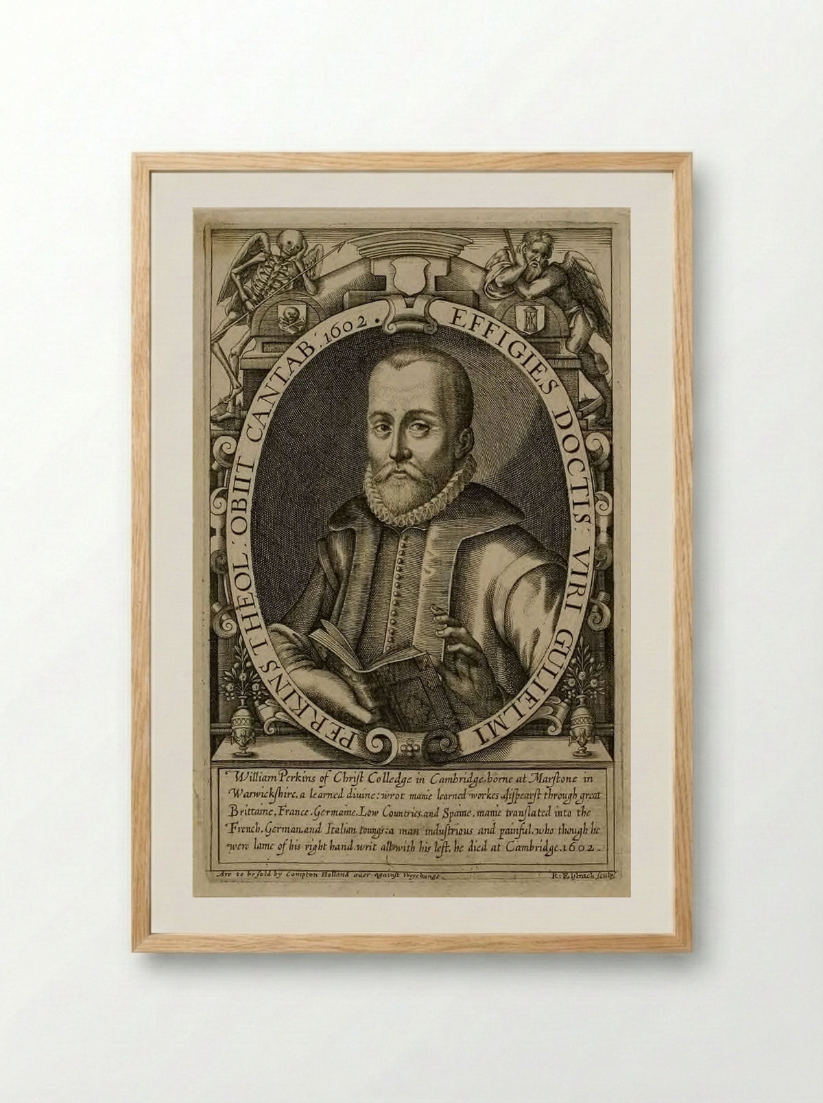 William Perkins - Renold Elstrack - Framed Print Wood