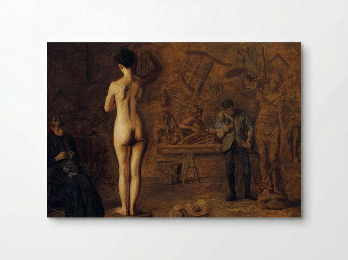 William Rush Carving His Allegorical Figure of the Schuylkill River - Thomas Eakins - Poster