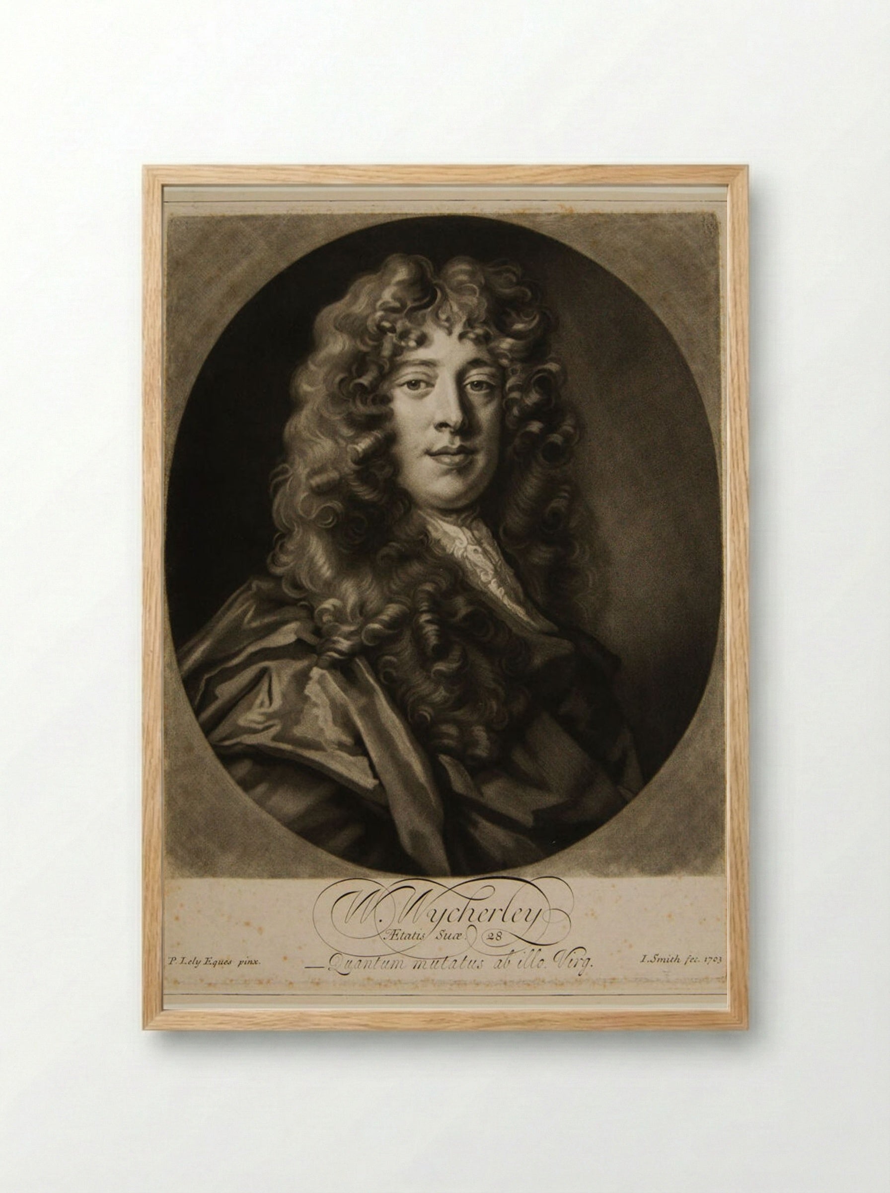 William Wycherley - John Smith - Framed Print Wood