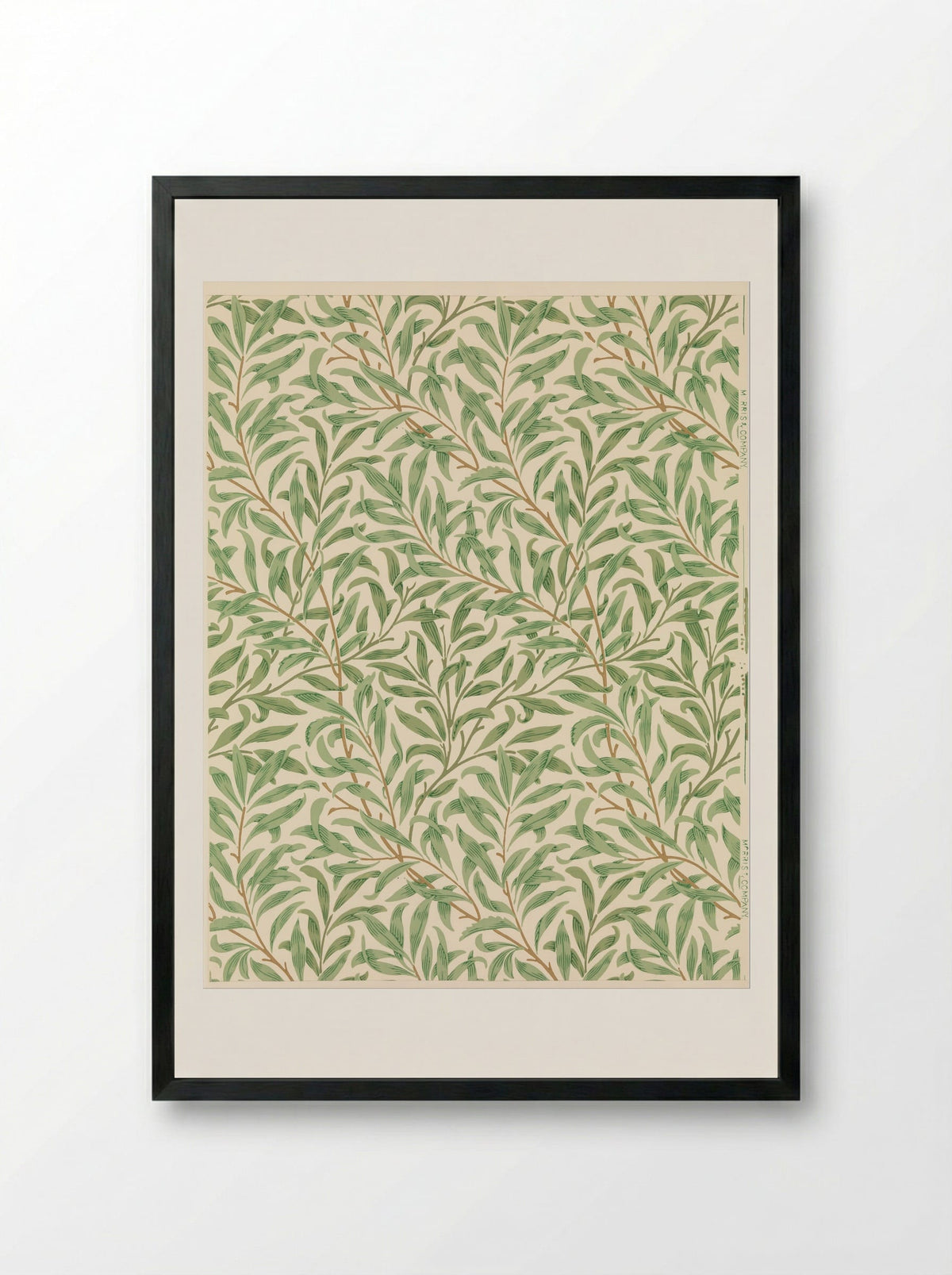 Willow Bough - William Morris - Framed Print Black