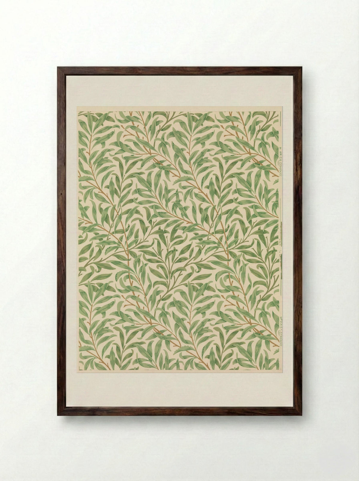 Willow Bough - William Morris - Framed Print Dark Wood