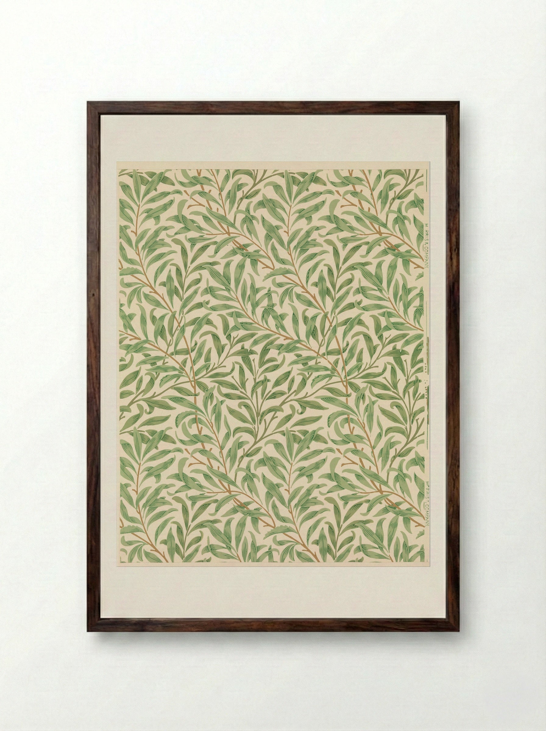 Willow Bough - William Morris - Framed Print Dark Wood