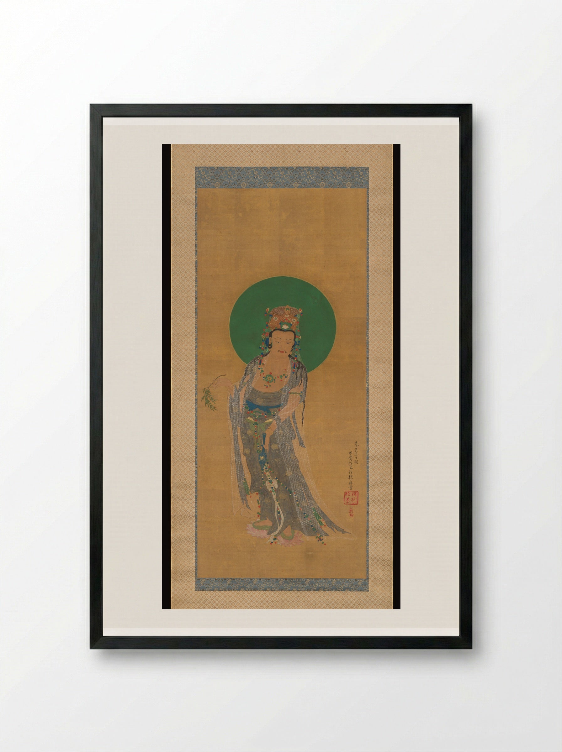 Willow Kannon - Sakai Hōitsu - Framed Print Black