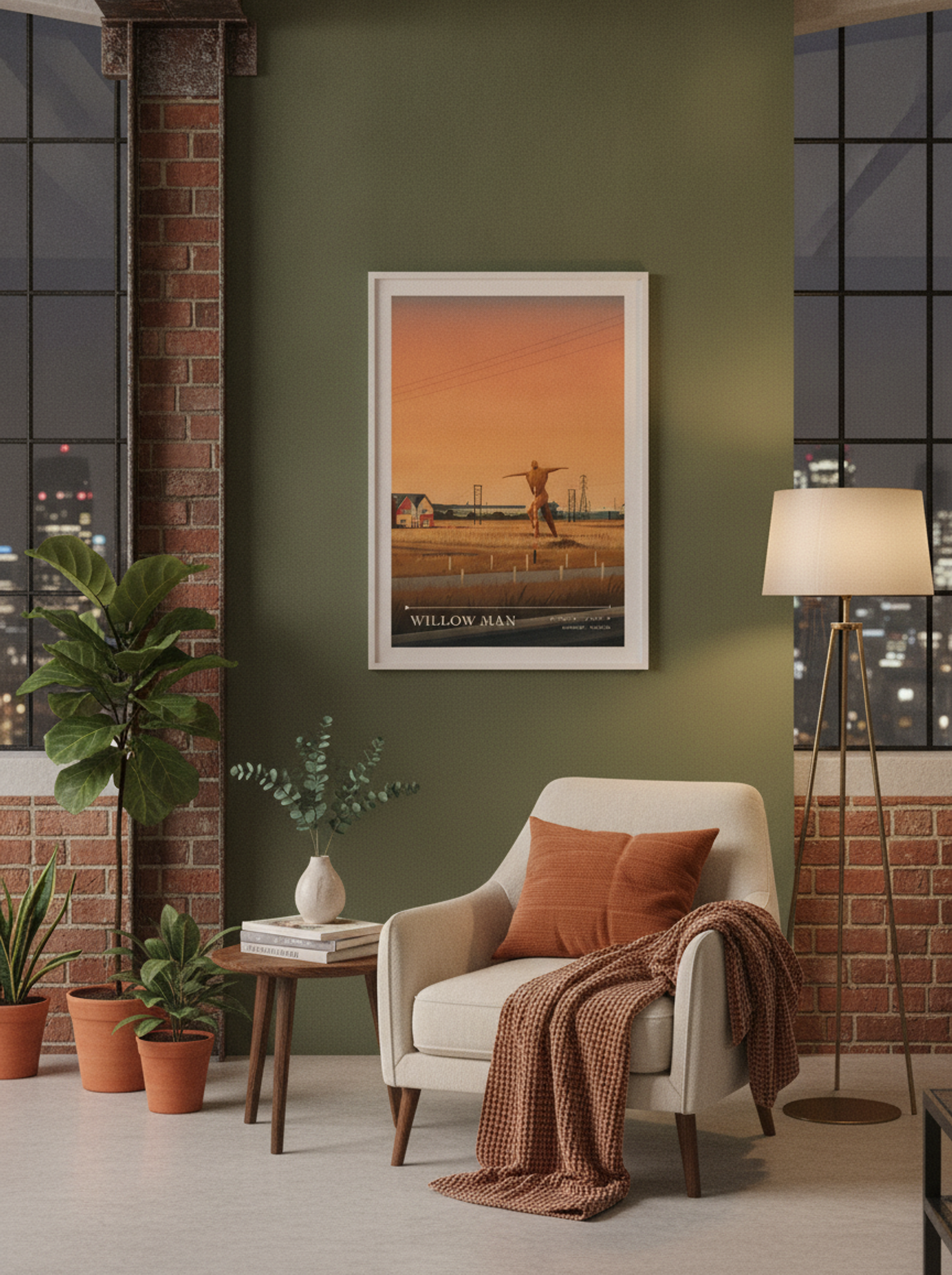 Willow Man Somerset England Travel Poster - Lifestyle