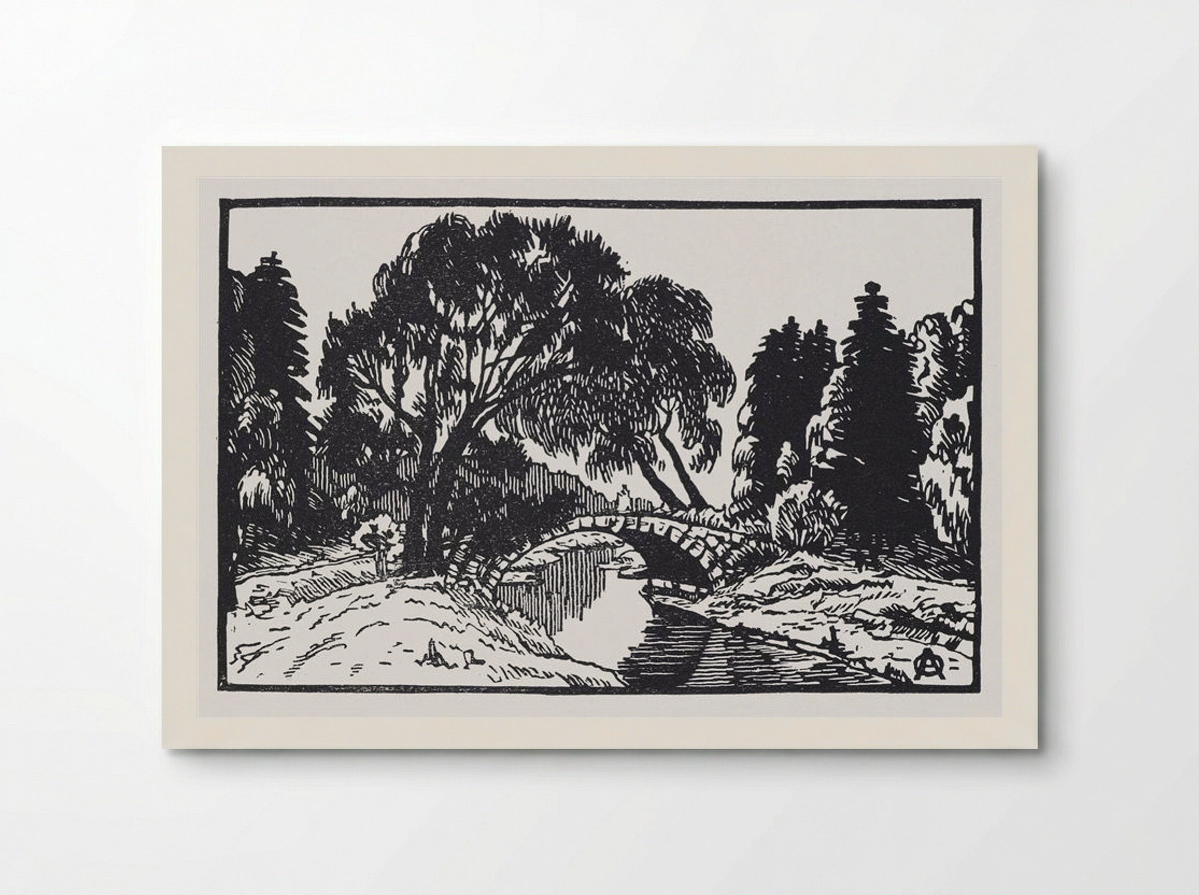 Willows near Novosilviysky Bridge - Anna Ostroumova-Lebedeva - Poster