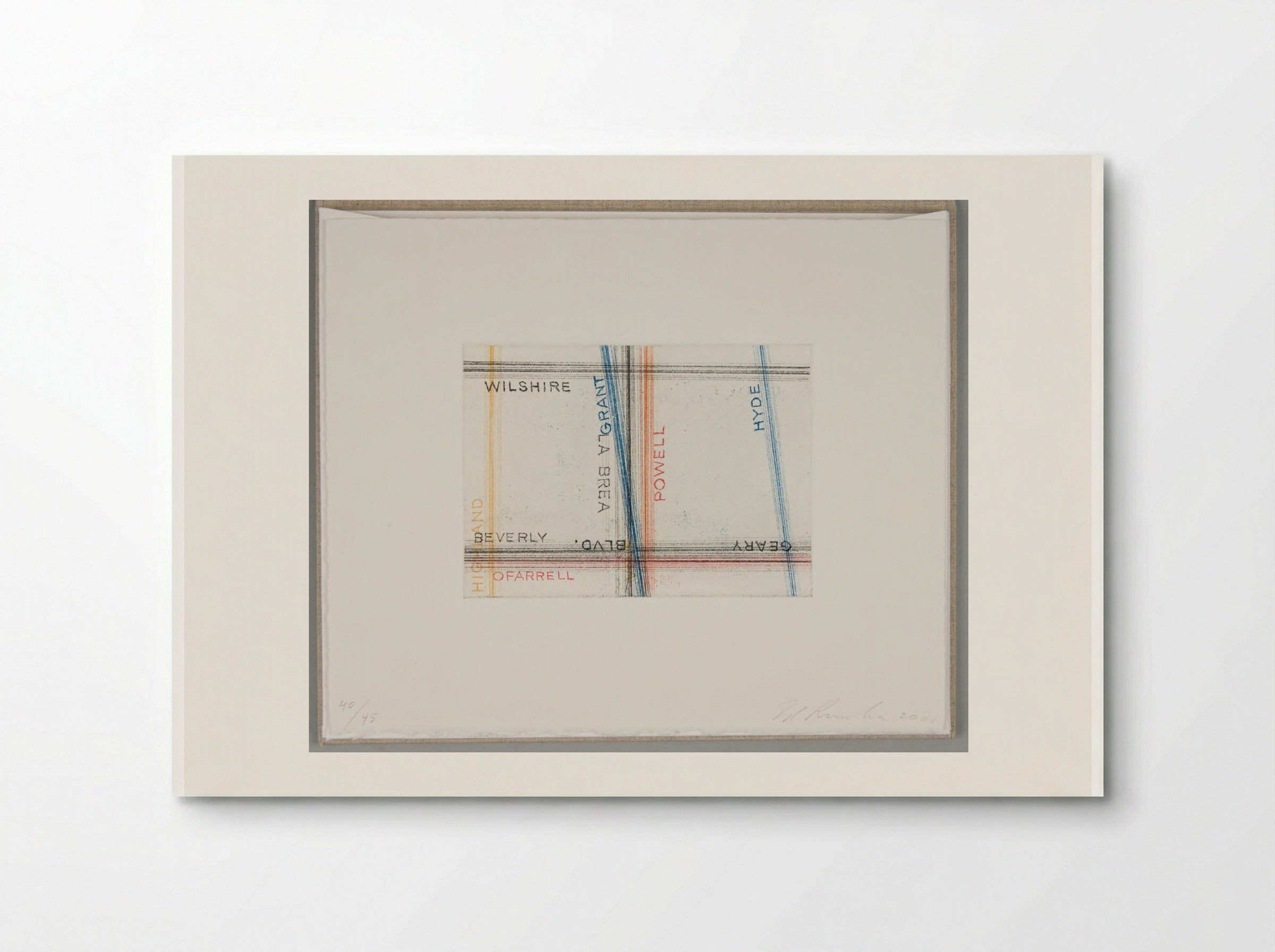 Wilshire Grant La Brea Powell Highland Beverly OFarrell Geary Powell Hyde - Edward Ruscha - Poster