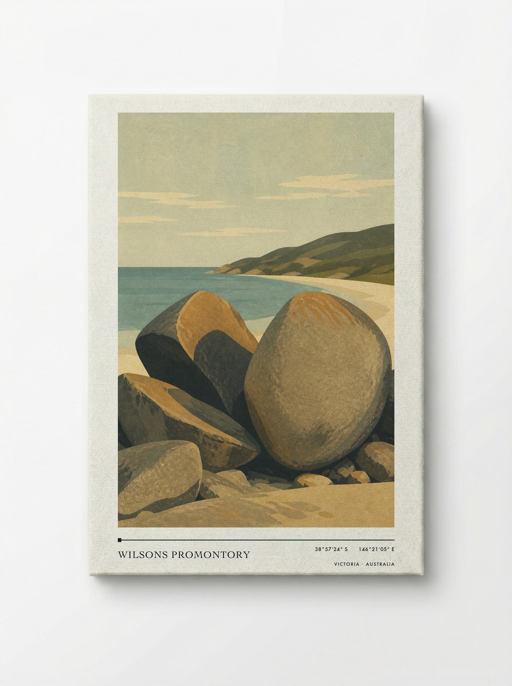 Wilsons Promontory Travel Poster Artwork - Canvas