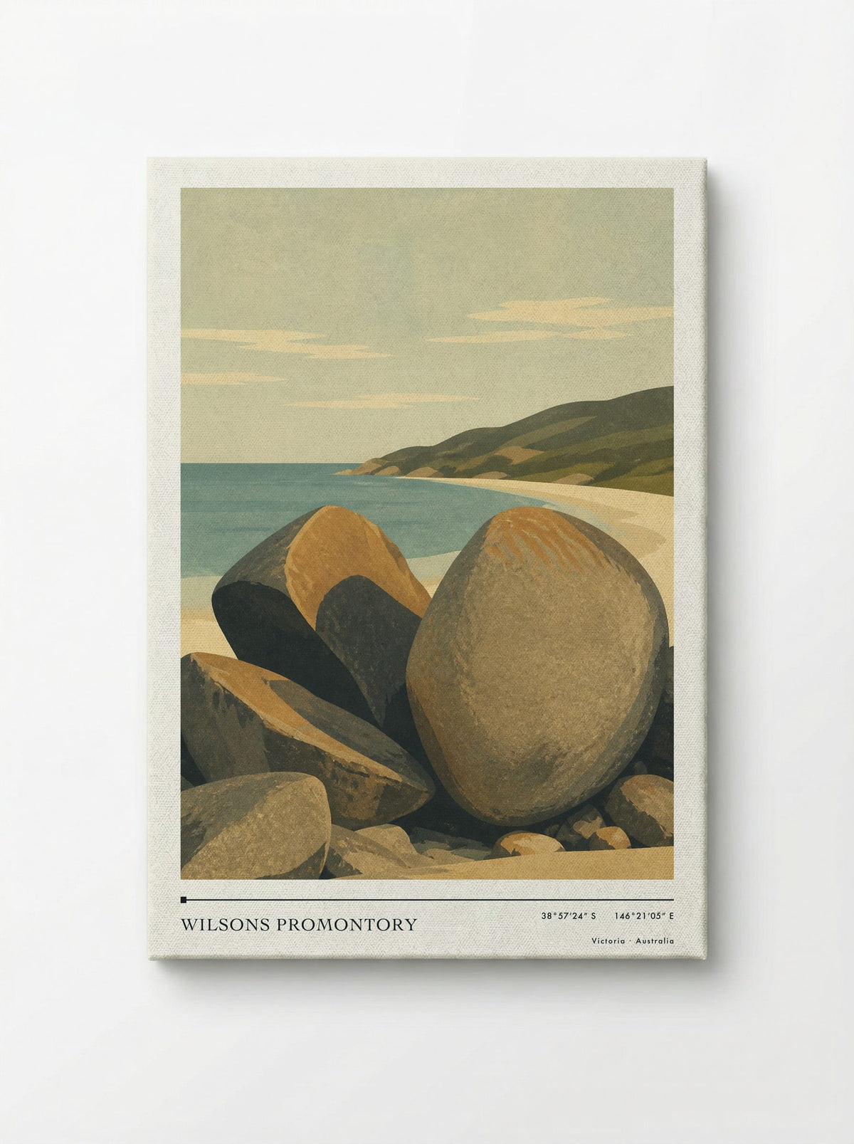 Wilsons Promontory Travel Poster Artwork - Canvas