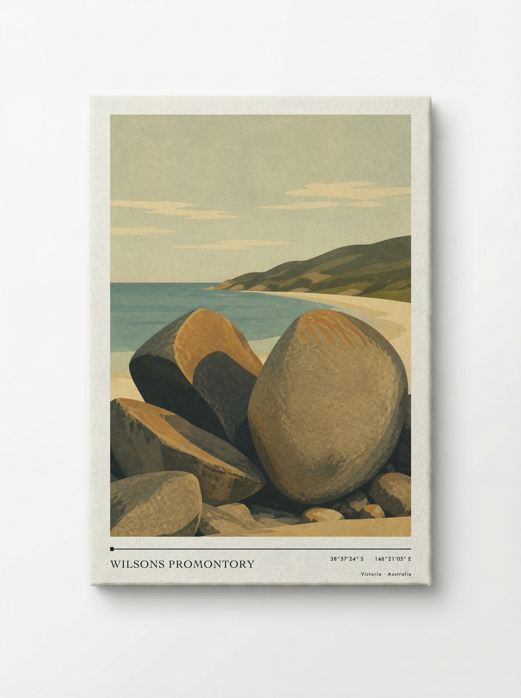 Wilsons Promontory Travel Poster Artwork - Canvas