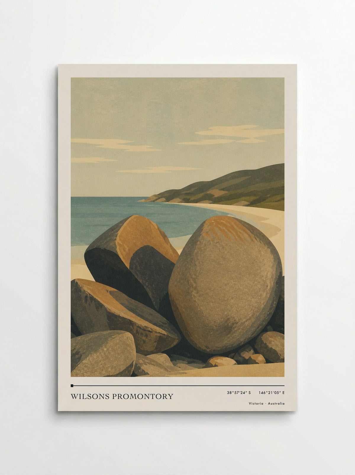 Wilsons Promontory travel poster print