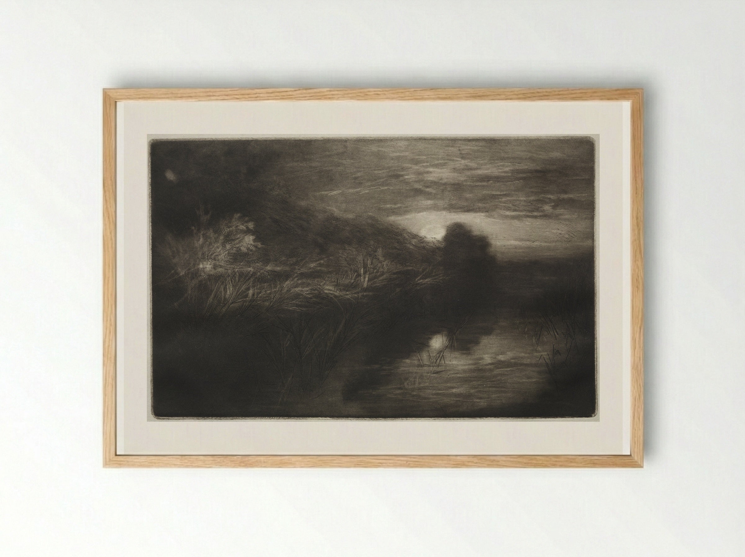 Winchelsea Canal - Francis Seymour Haden - Framed Print Wood
