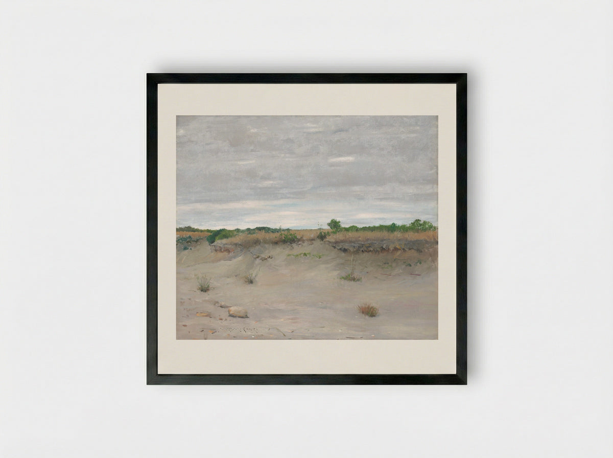 Wind-Swept Sands - William Merritt Chase - Framed Print Black