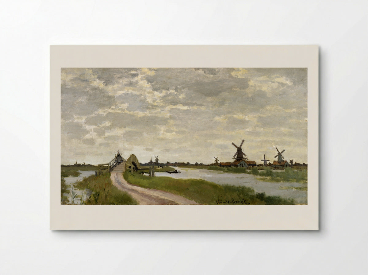 Windmills at Haaldersbroek, Zaandam - Claude Monet - Poster