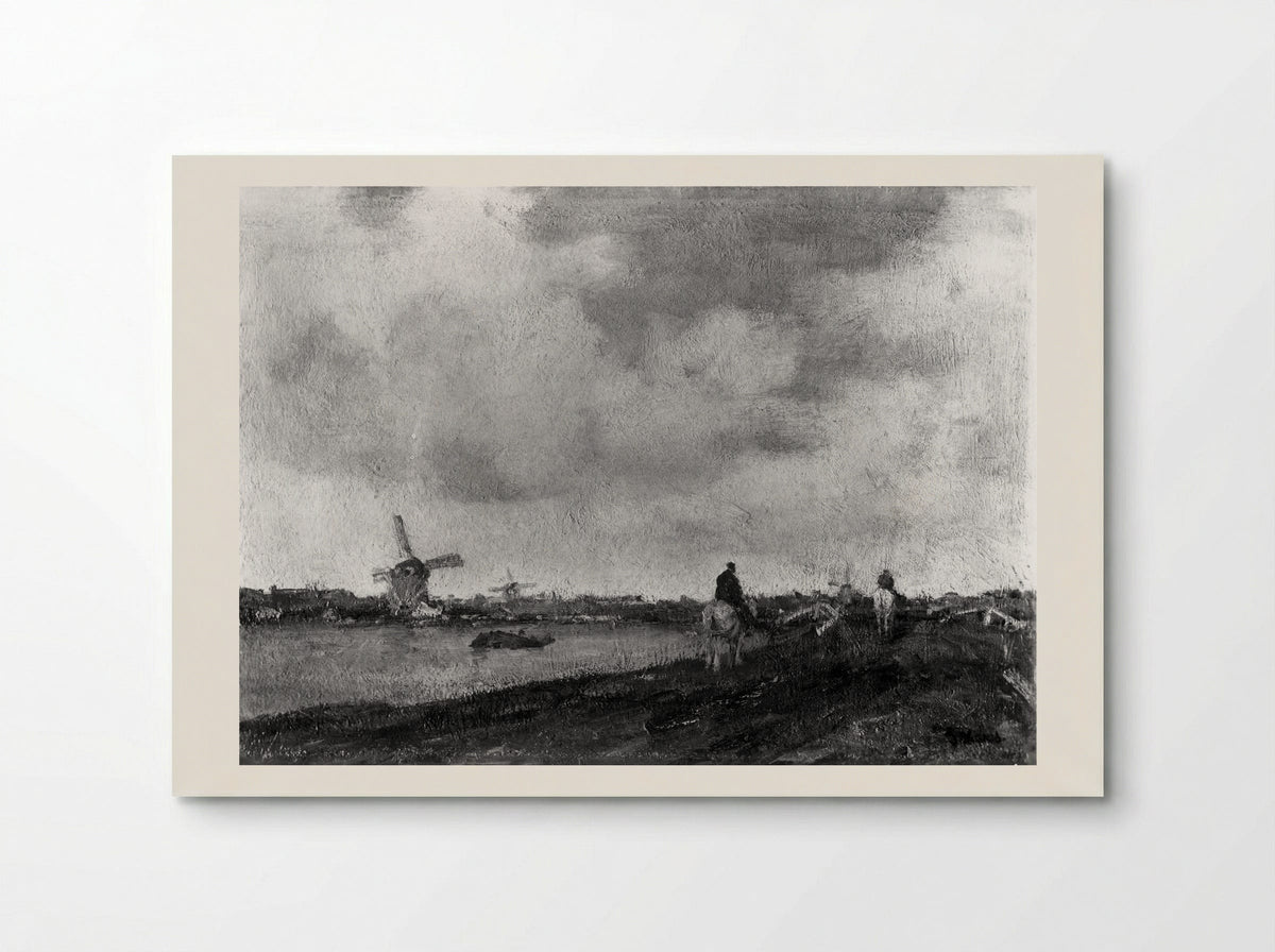 Windmills by a Canal - Jacob Maris - Poster