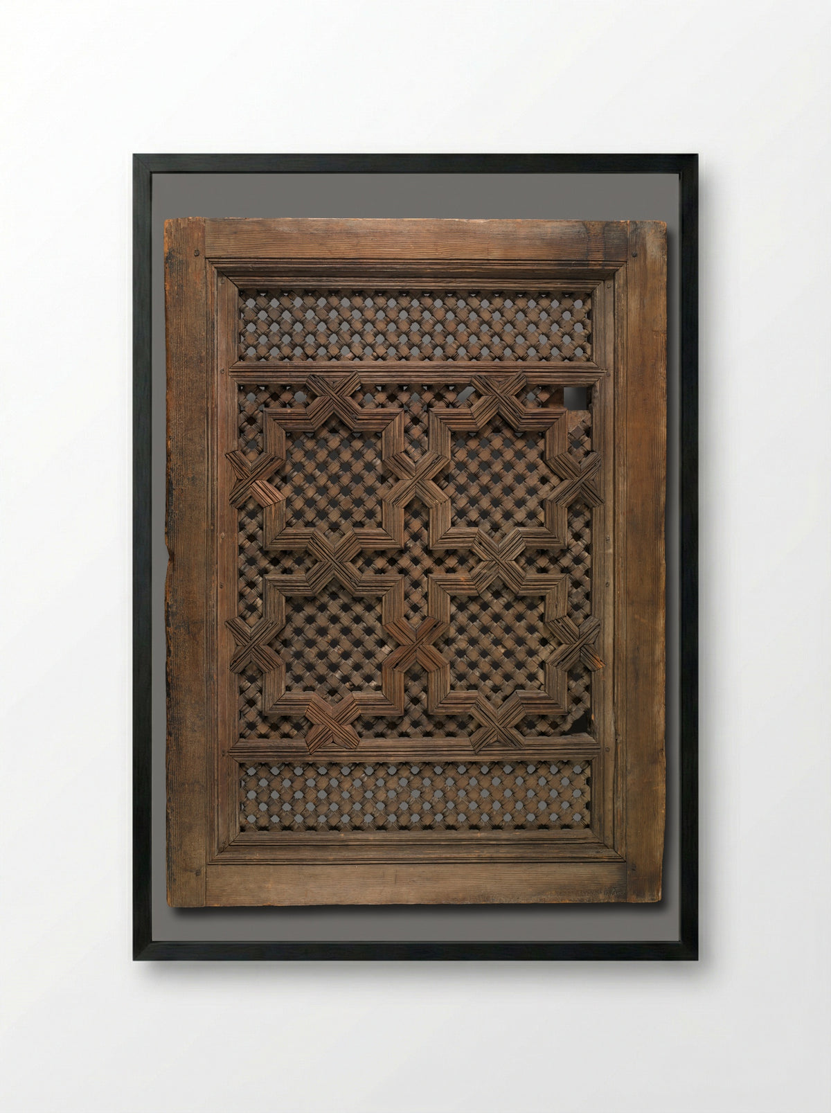 Window Screen (Mashrabiya) - Fine Art Print - Framed Print Black