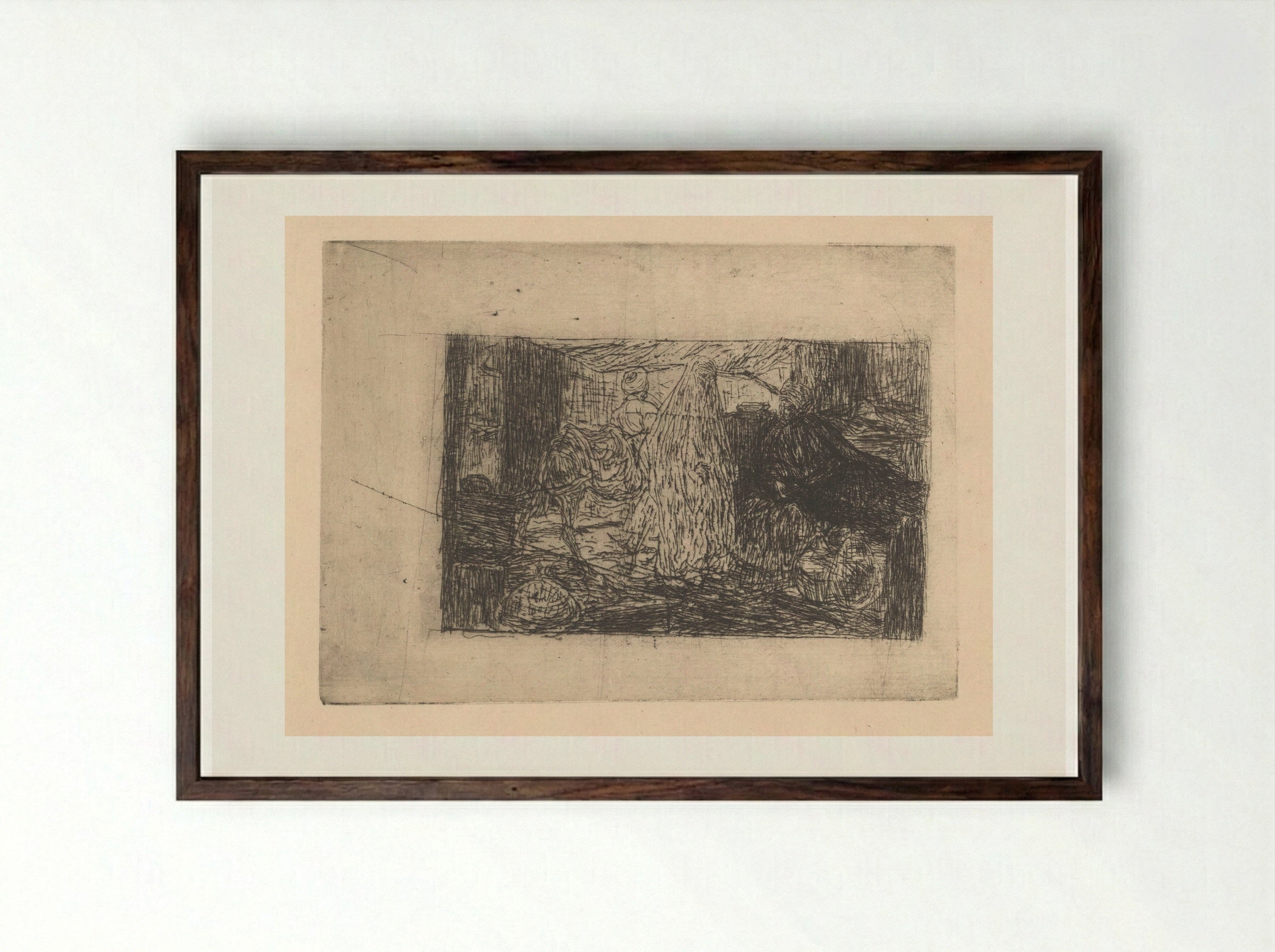 Winkel in Constantinopel - Marius Bauer - Framed Print Dark Wood