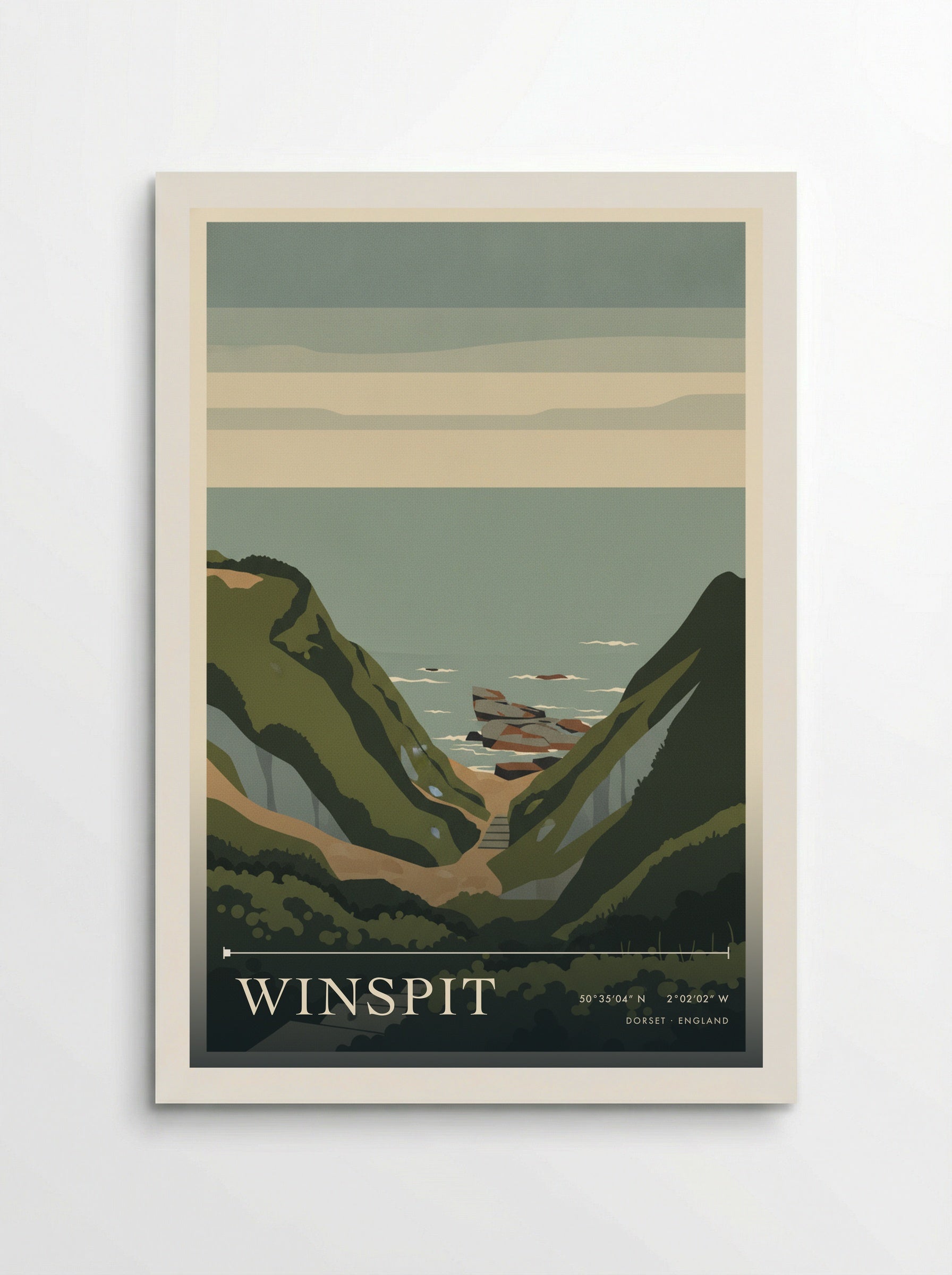Winspit Dorset England Travel Poster - Poster