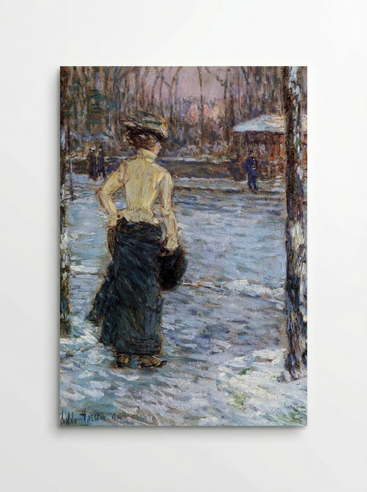 Winter, Central Park - Childe Hassam - Poster